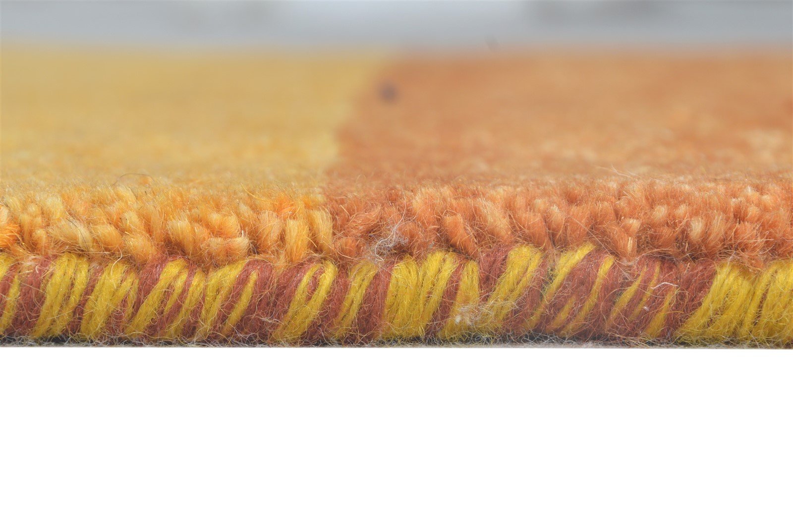 Wool Rust Rug 3' X 7' Southwestern Hand Knotted Gabbeh Striped Small Runner 7865065832597