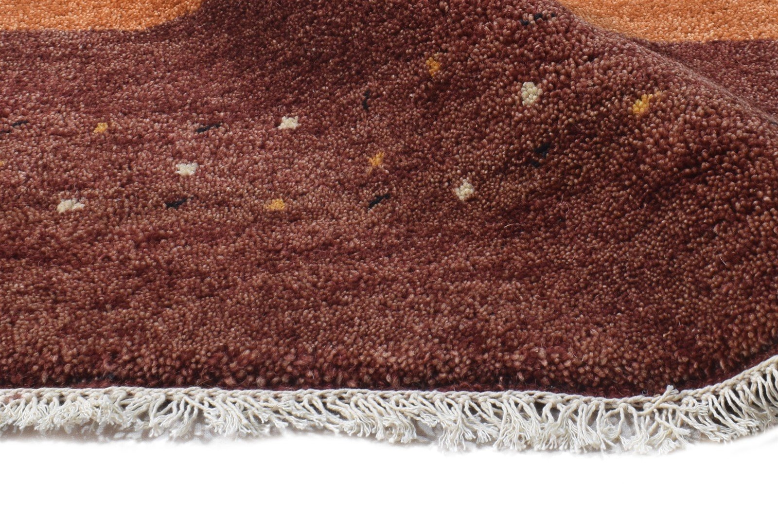 Wool Rust Rug 3' X 8' Southwestern Hand Knotted Gabbeh Striped Small Runner 7865065635989