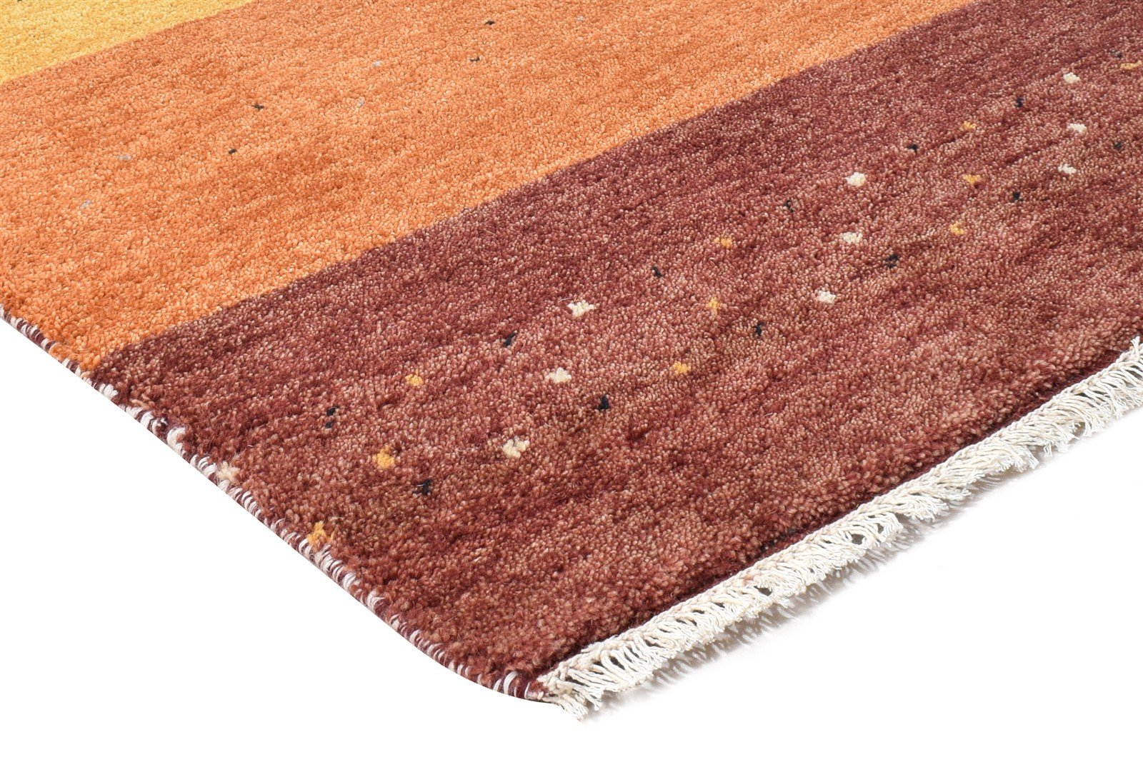 Wool Rust Rug 3' X 8' Southwestern Hand Knotted Gabbeh Striped Small Runner 7865065635989