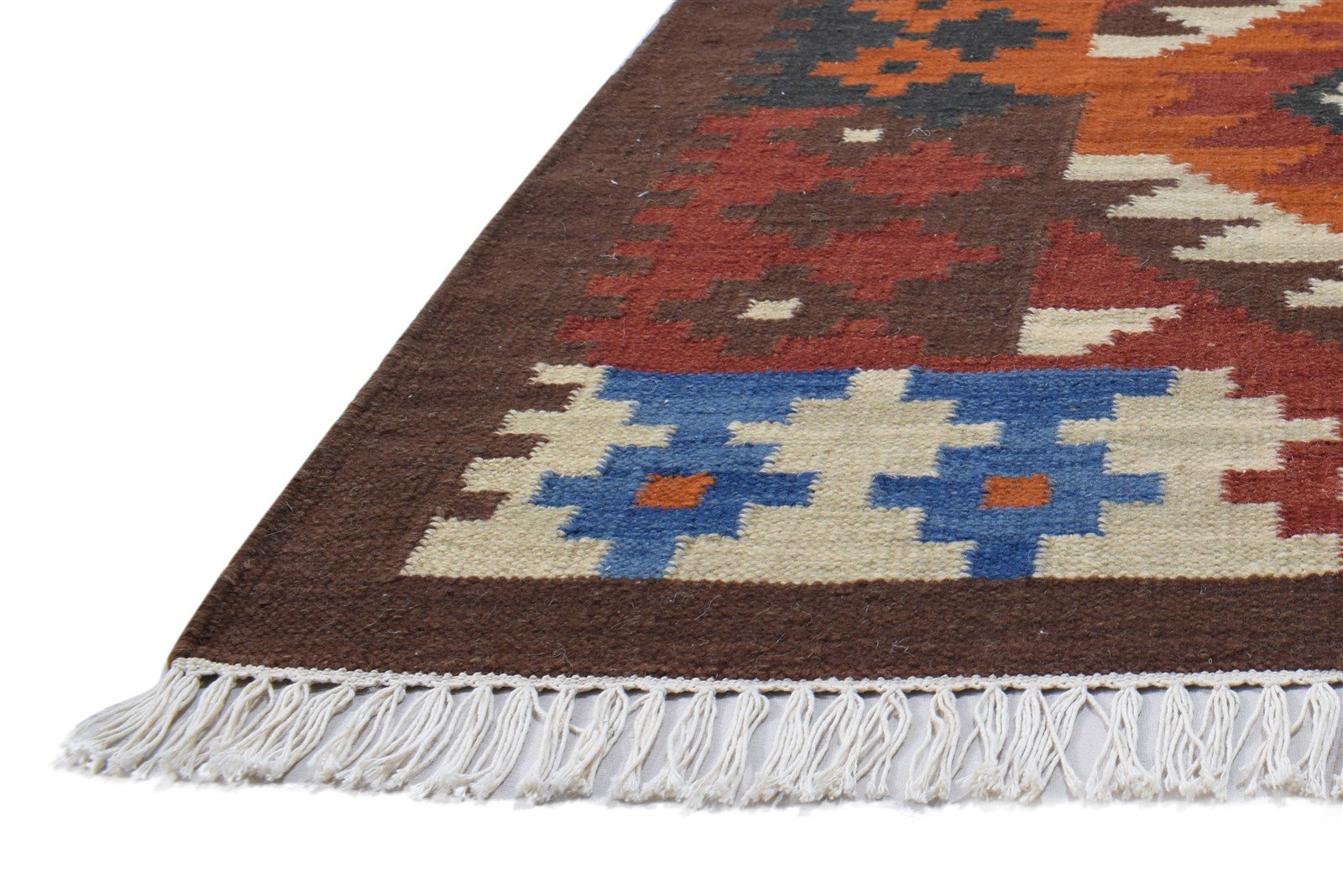 Wool Rust Rug 5' X 7' Persian Dhurrie Kazak Oriental Room Size Carpet 7865020711061