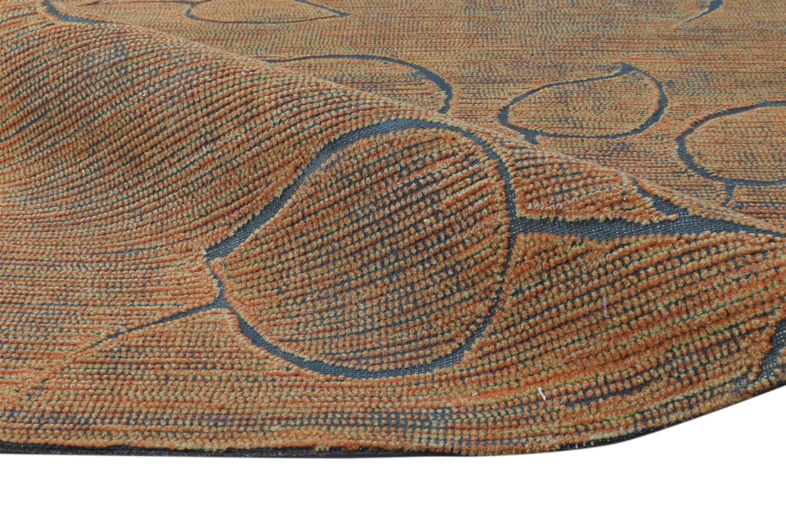 Wool Rust Rug 5' X 8' Modern Hand Tufted French Floral Room Size Carpet 7865005506709
