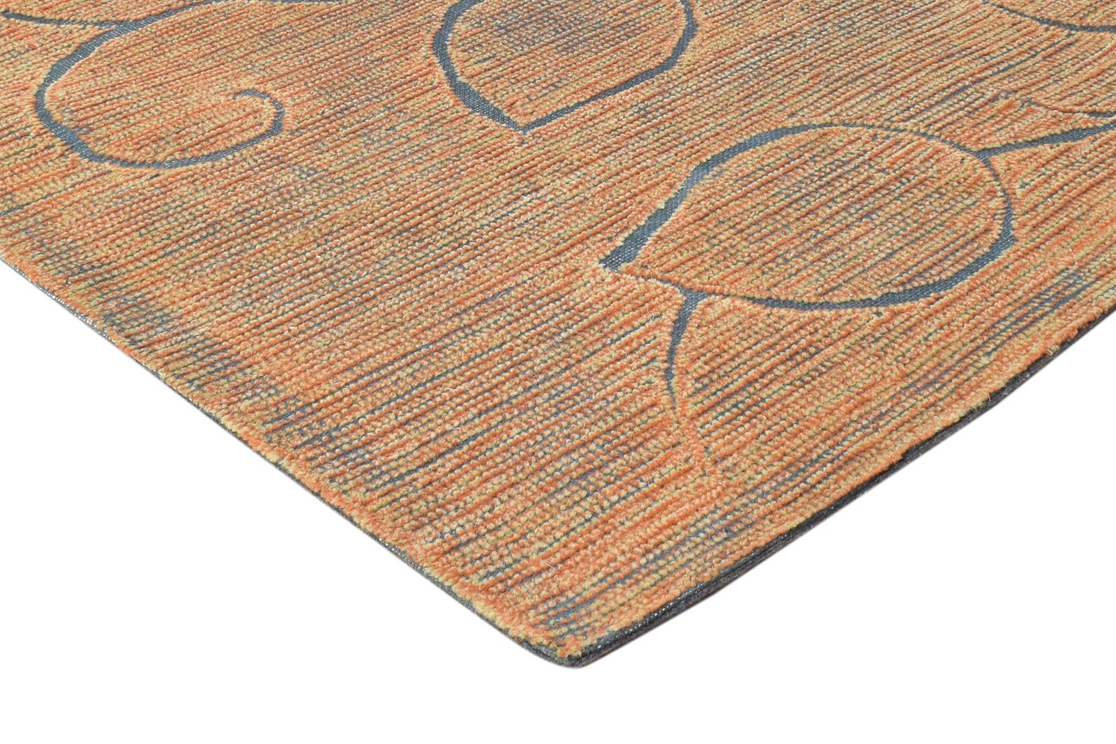 Wool Rust Rug 5' X 8' Modern Hand Tufted French Floral Room Size Carpet 7865005506709