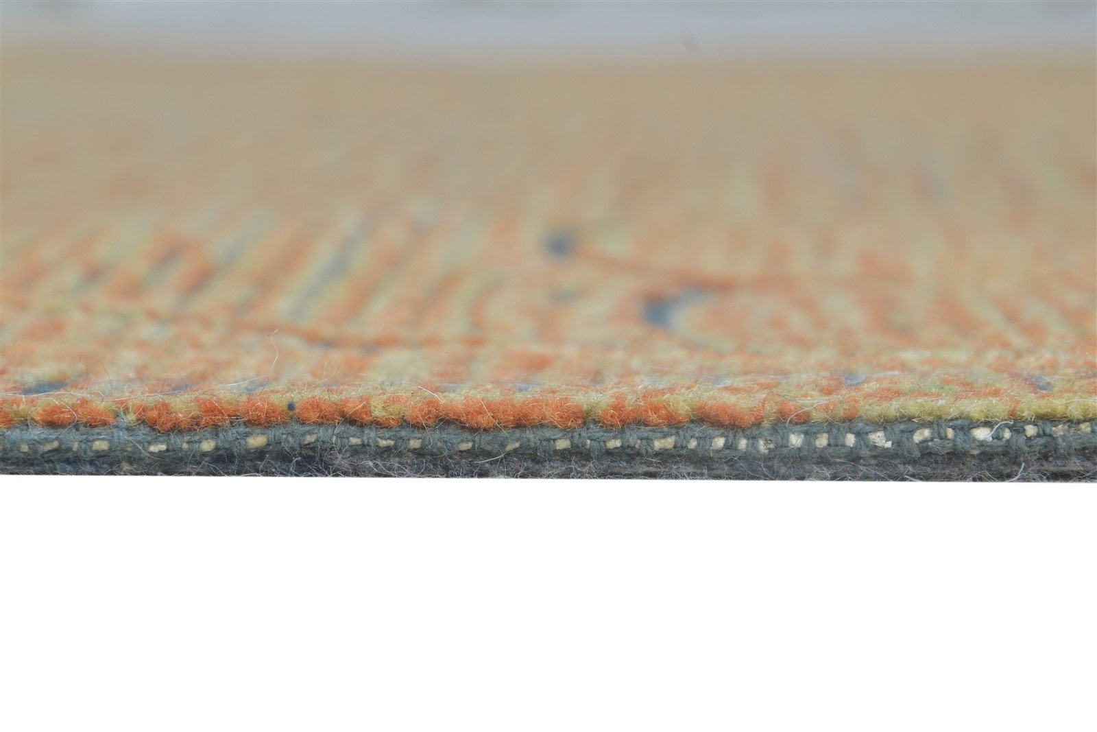 Wool Rust Rug 5' X 8' Modern Hand Tufted French Floral Room Size Carpet 7865005506709