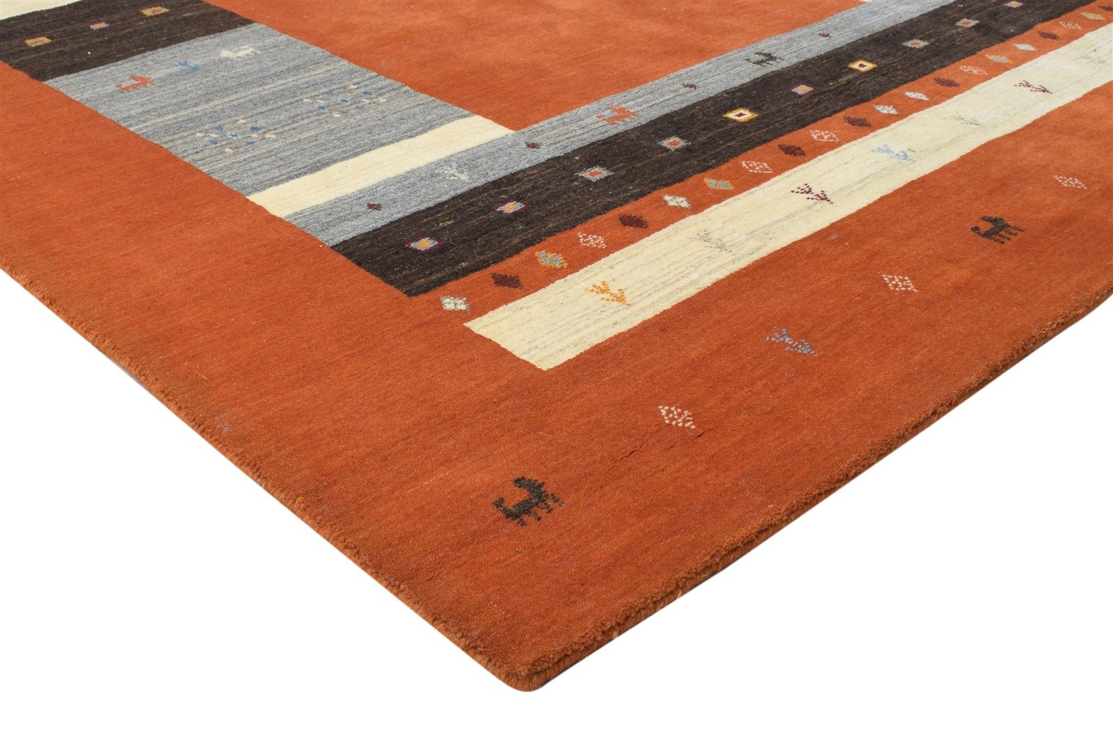 Wool Rust Rug 6' X 8' Persian Hand Woven Gabbeh Southwestern Room Size Carpet 7864180736149