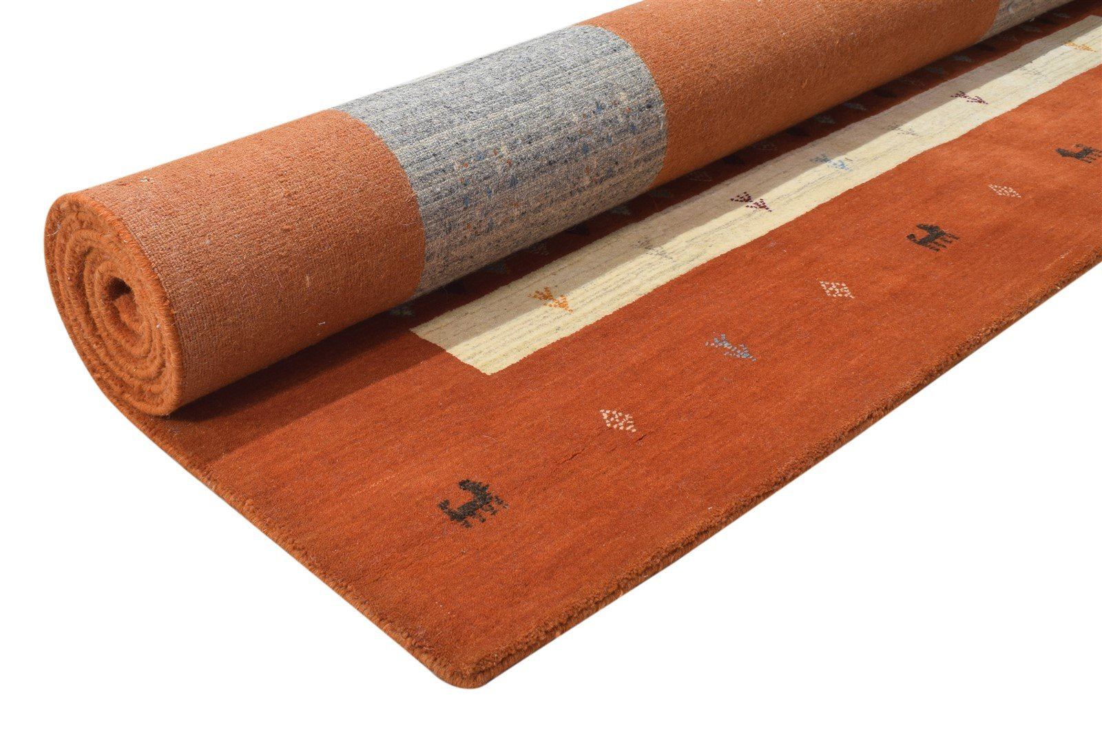 Wool Rust Rug 6' X 8' Persian Hand Woven Gabbeh Southwestern Room Size Carpet 7864180736149