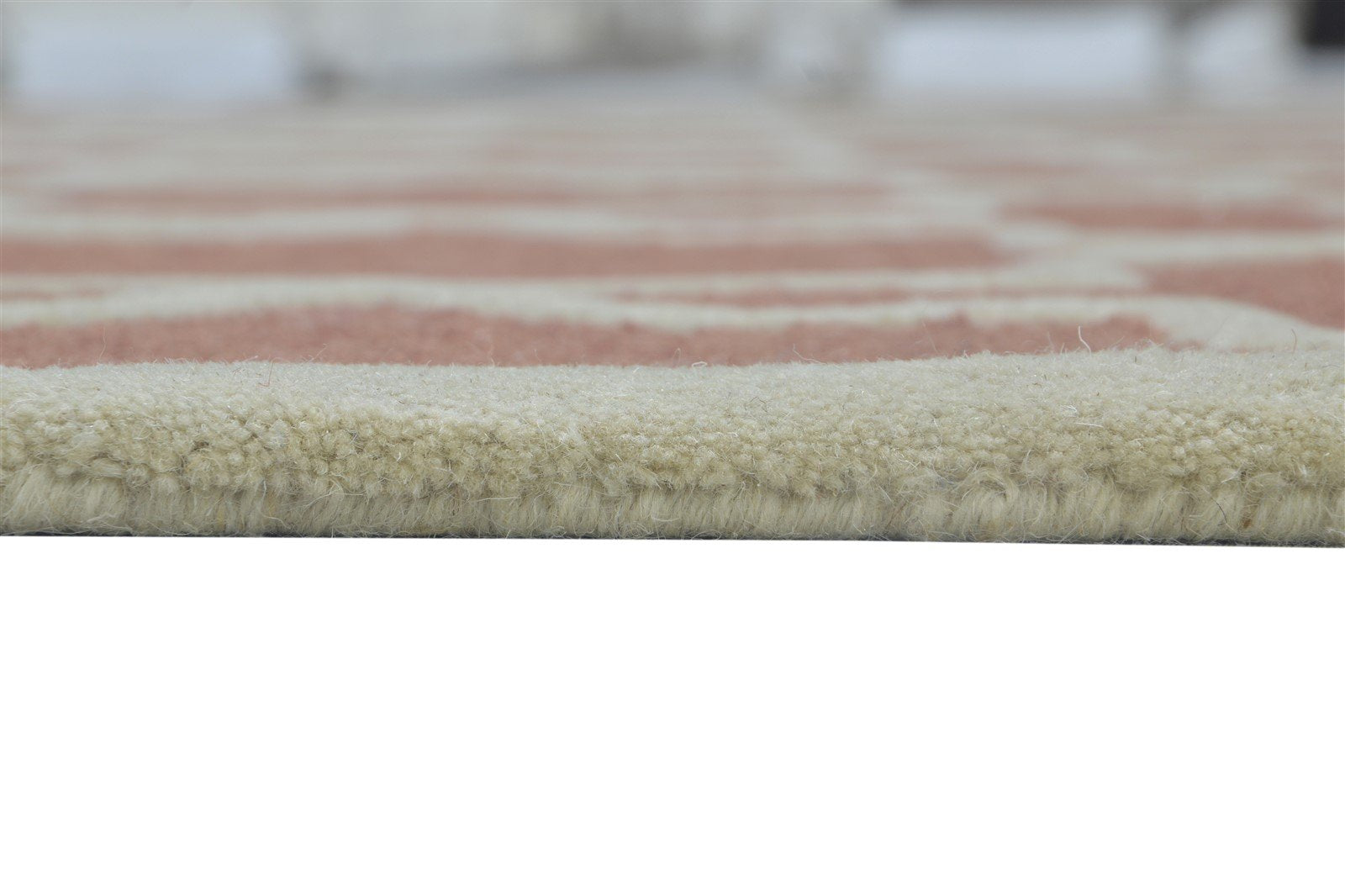 Wool Rust Rug 8' X 10' Modern Hand Tufted Moroccan Geometric Large Carpet 7864307843221