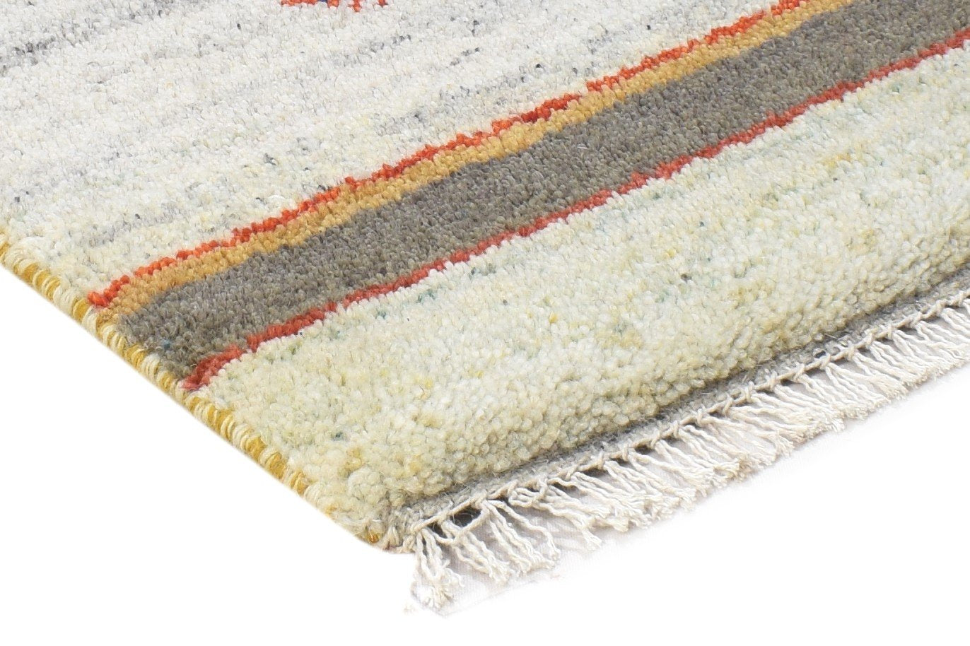 Latia Wool Sage Rug 1' X 2' Tribal Hand Knotted Gabbeh Southwestern 7864501338261