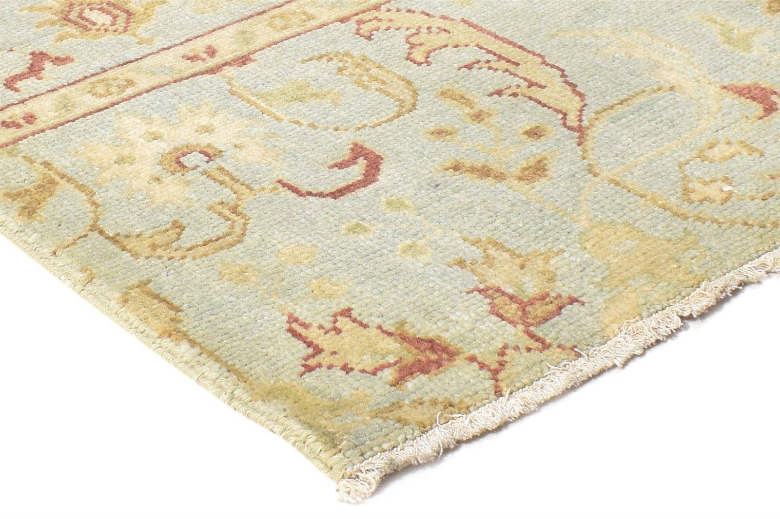 Wool Sage Rug 2' X 2' Persian Hand Knotted Oushak Oriental Small Carpet 7864925683861