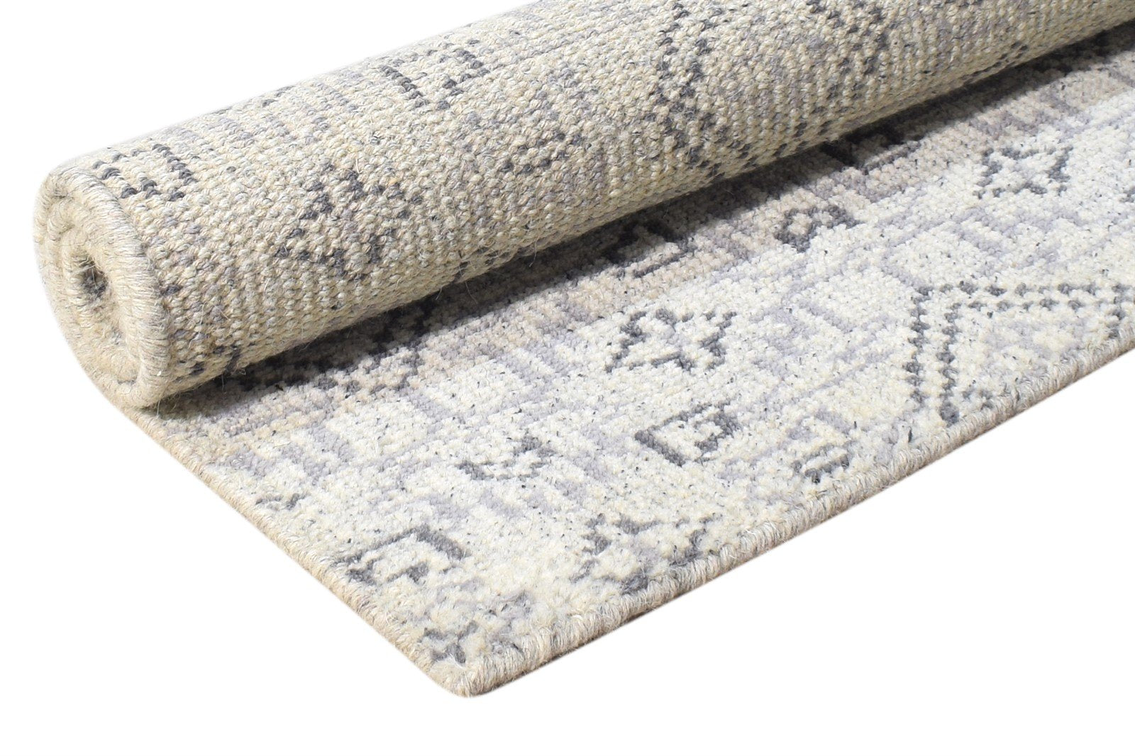 Wool Sage Rug 2' X 3' Modern Hand Knotted Moroccan Modern Small Carpet 7865137299605