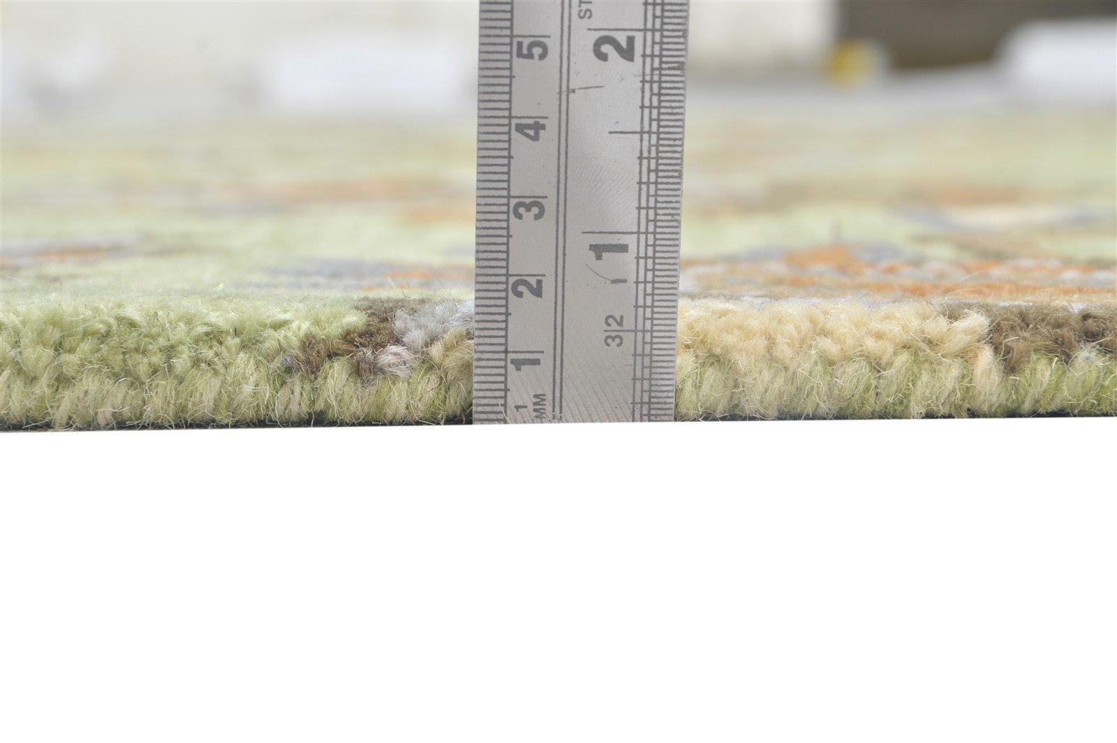 Wool Sage Rug 5' X 8' Modern Hand Tufted French Floral Room Size Carpet 7864095604885