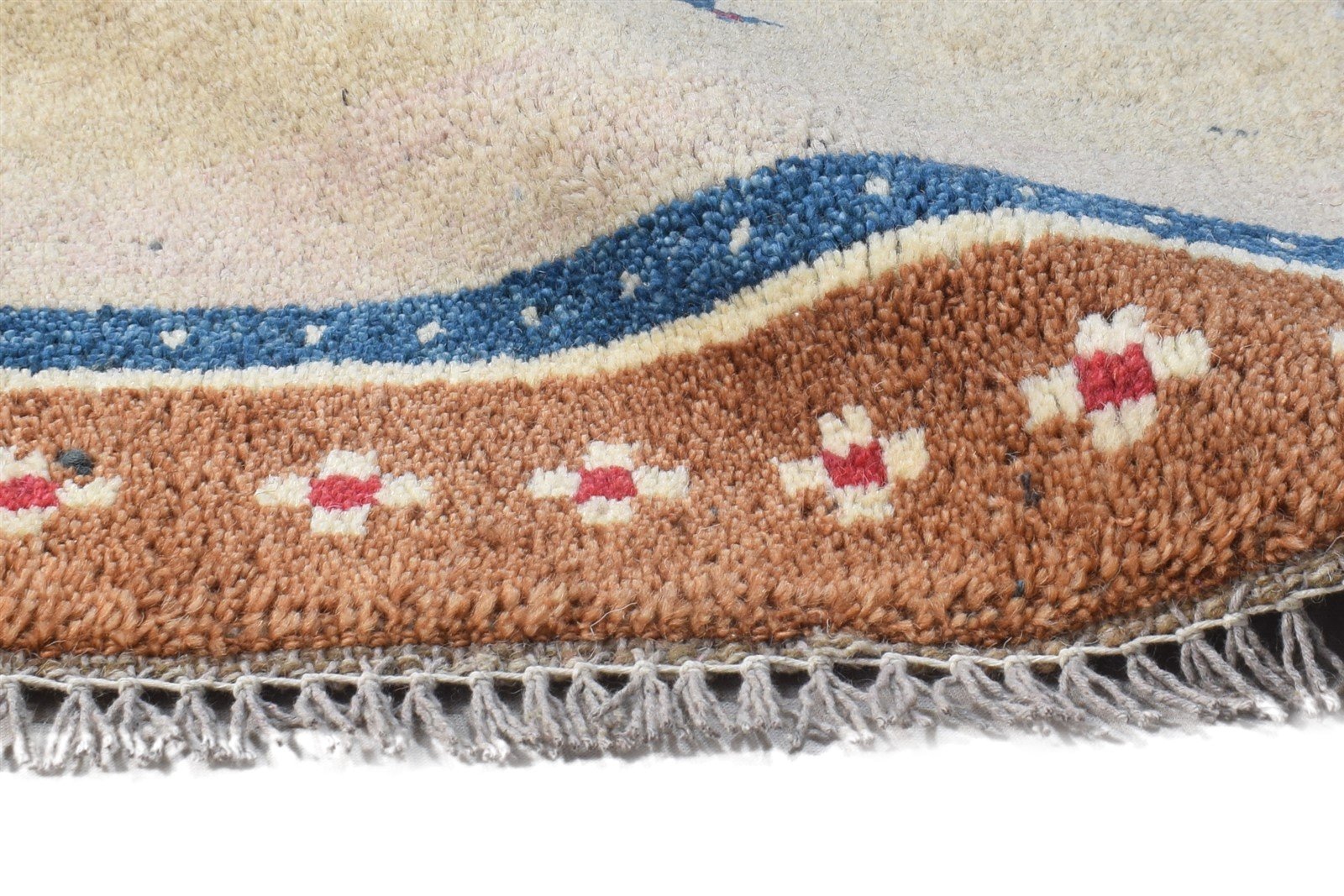 Swetana Wool Sand Rug 1' X 2' Tribal Hand Knotted Gabbeh Southwestern 7864509005973