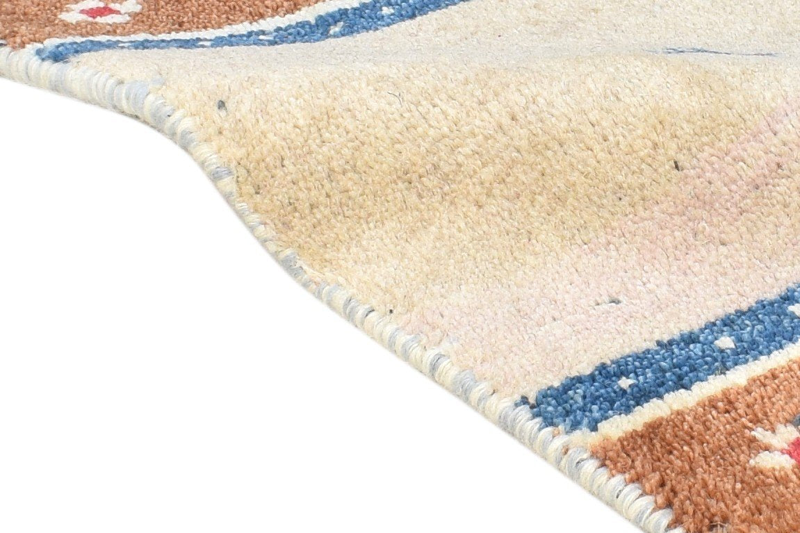 Swetana Wool Sand Rug 1' X 2' Tribal Hand Knotted Gabbeh Southwestern 7864509005973
