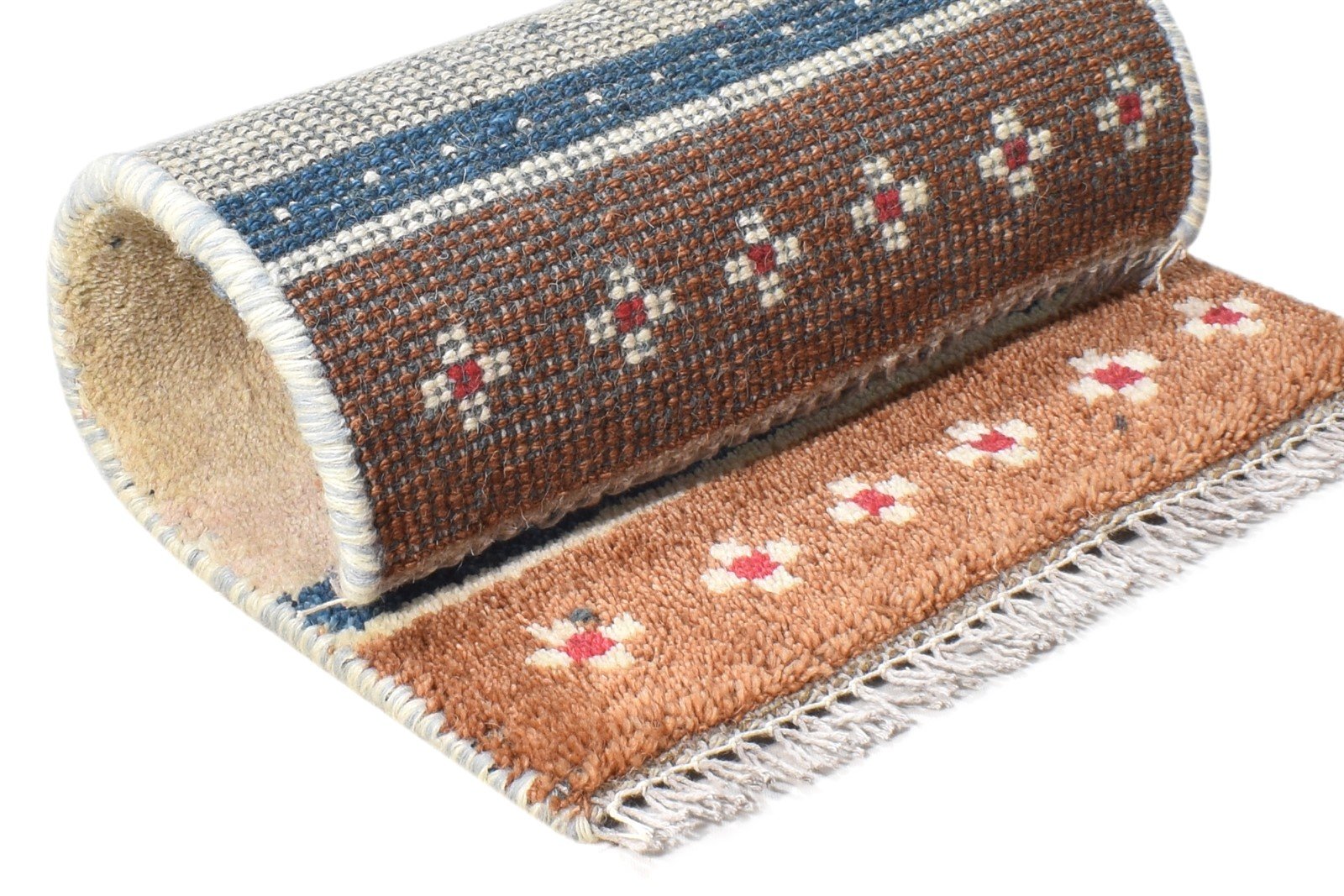 Swetana Wool Sand Rug 1' X 2' Tribal Hand Knotted Gabbeh Southwestern 7864509005973