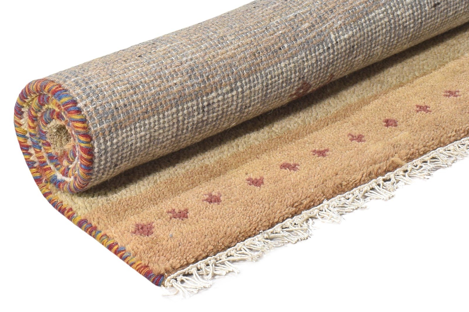 Wool Sand Rug 2' X 3' Tribal Hand Knotted Gabbeh Southwestern Small Carpet 7864510578837