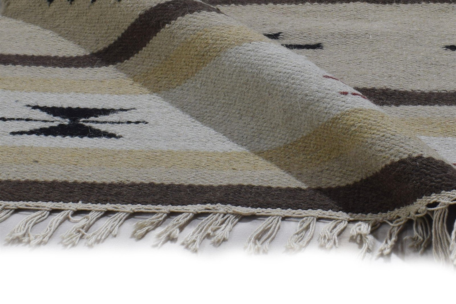Wool Sand Rug 3' X 5' Persian Dhurrie Oriental Tribal Small Carpet 7864354635925