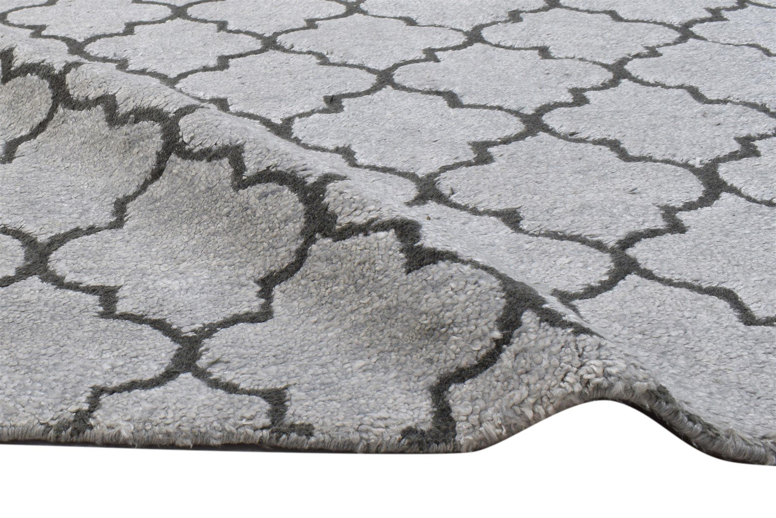 Wool Sand Rug 5' X 7' Modern Hand Knotted Moroccan Trellis Room Size Carpet 7864512839829