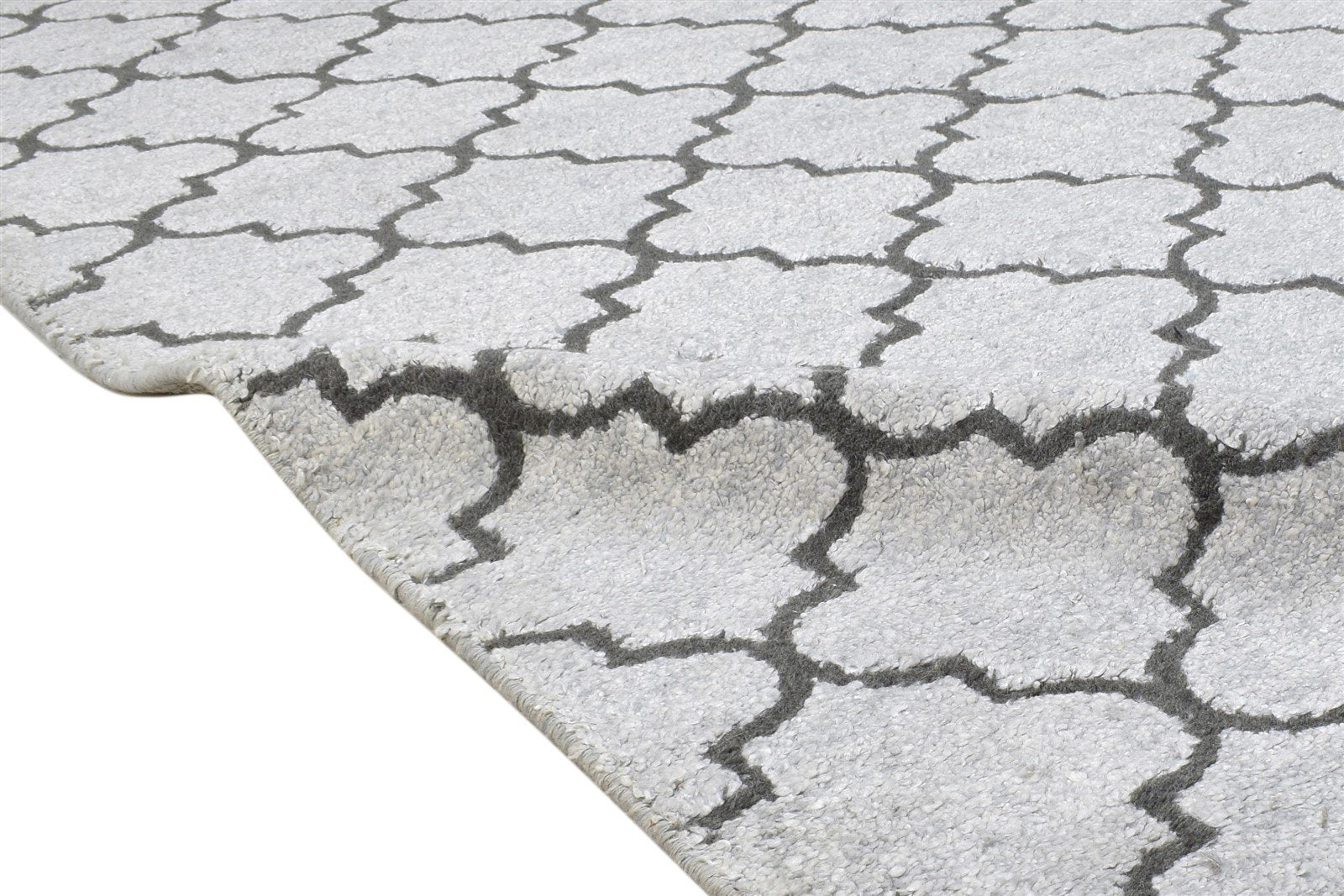 Wool Sand Rug 5' X 7' Modern Hand Knotted Moroccan Trellis Room Size Carpet 7864512839829