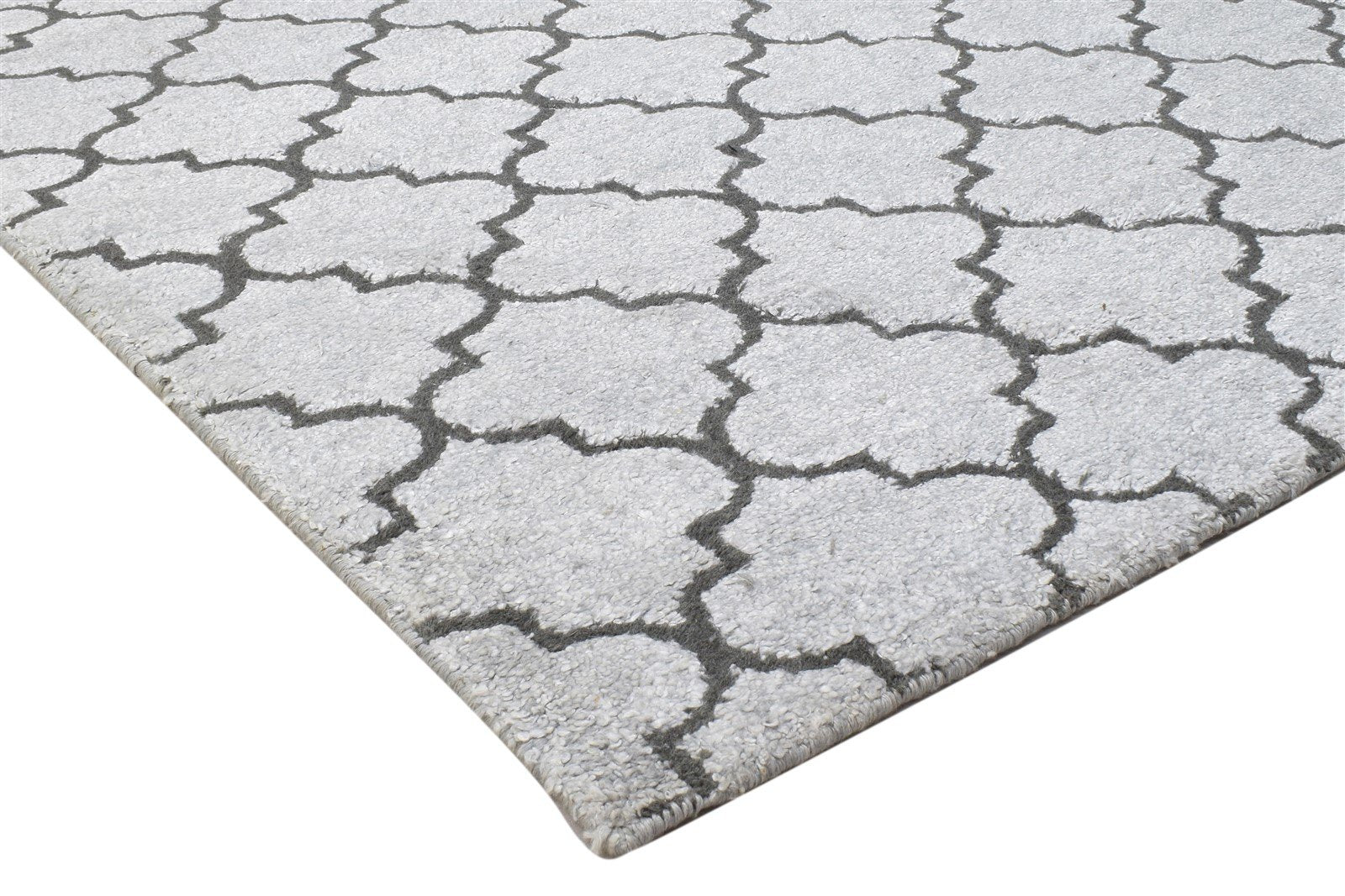 Wool Sand Rug 5' X 7' Modern Hand Knotted Moroccan Trellis Room Size Carpet 7864512839829