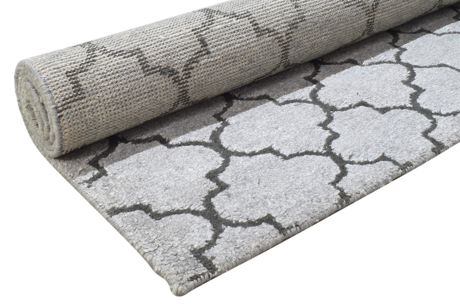 Wool Sand Rug 5' X 7' Modern Hand Knotted Moroccan Trellis Room Size Carpet 7864512839829