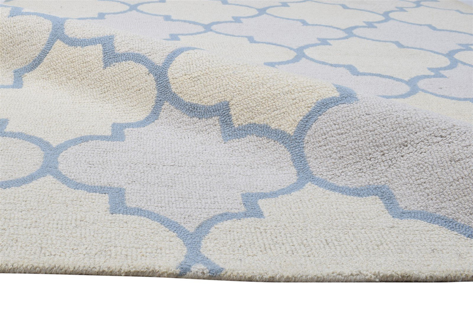 Alyse Wool Sand Rug 5' X 8' Modern Hand Tufted Moroccan Trellis 7864246927509