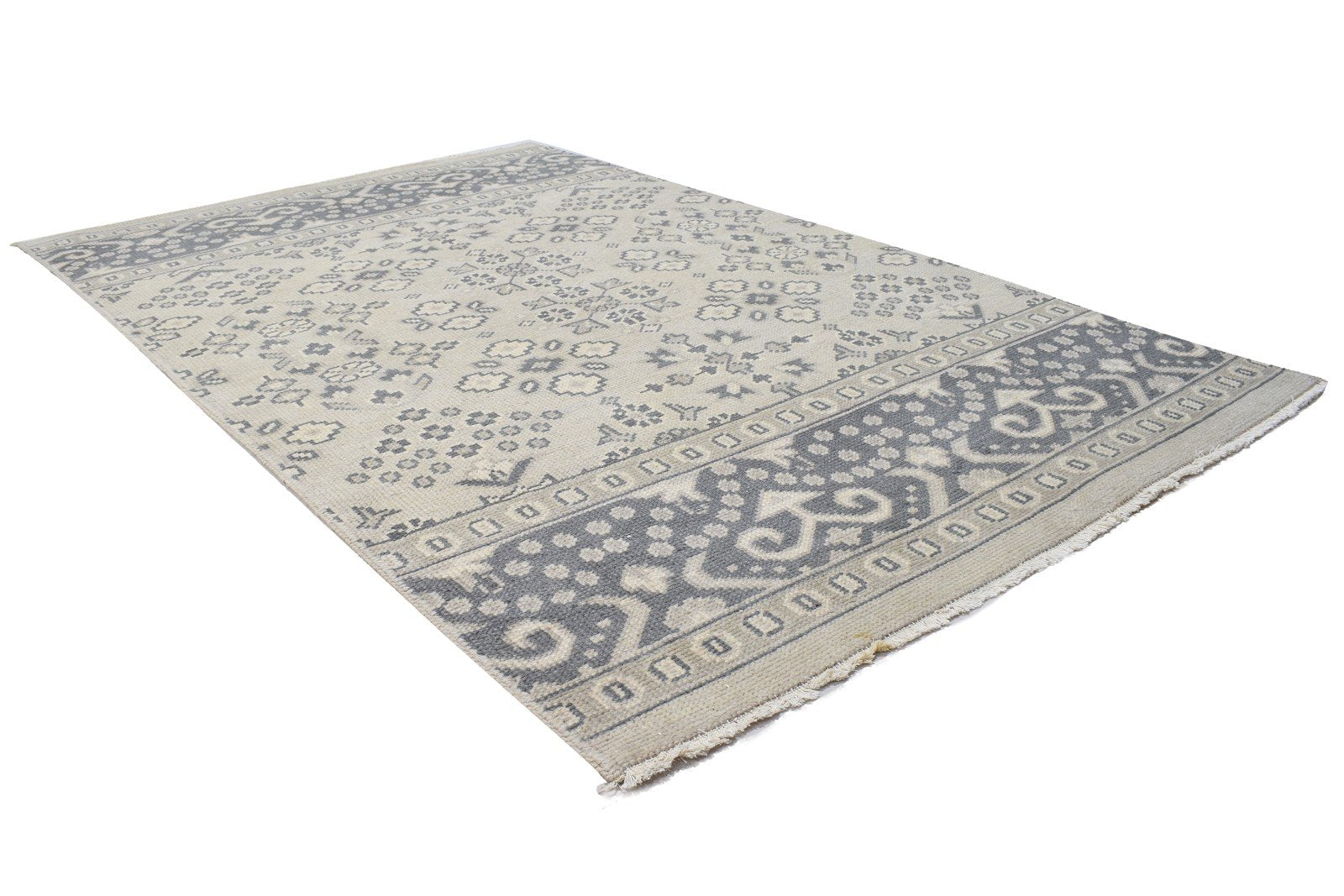 Brittney Wool Sand Rug 6' X 6' Persian Hand Knotted Kazak Oriental 7864820170901