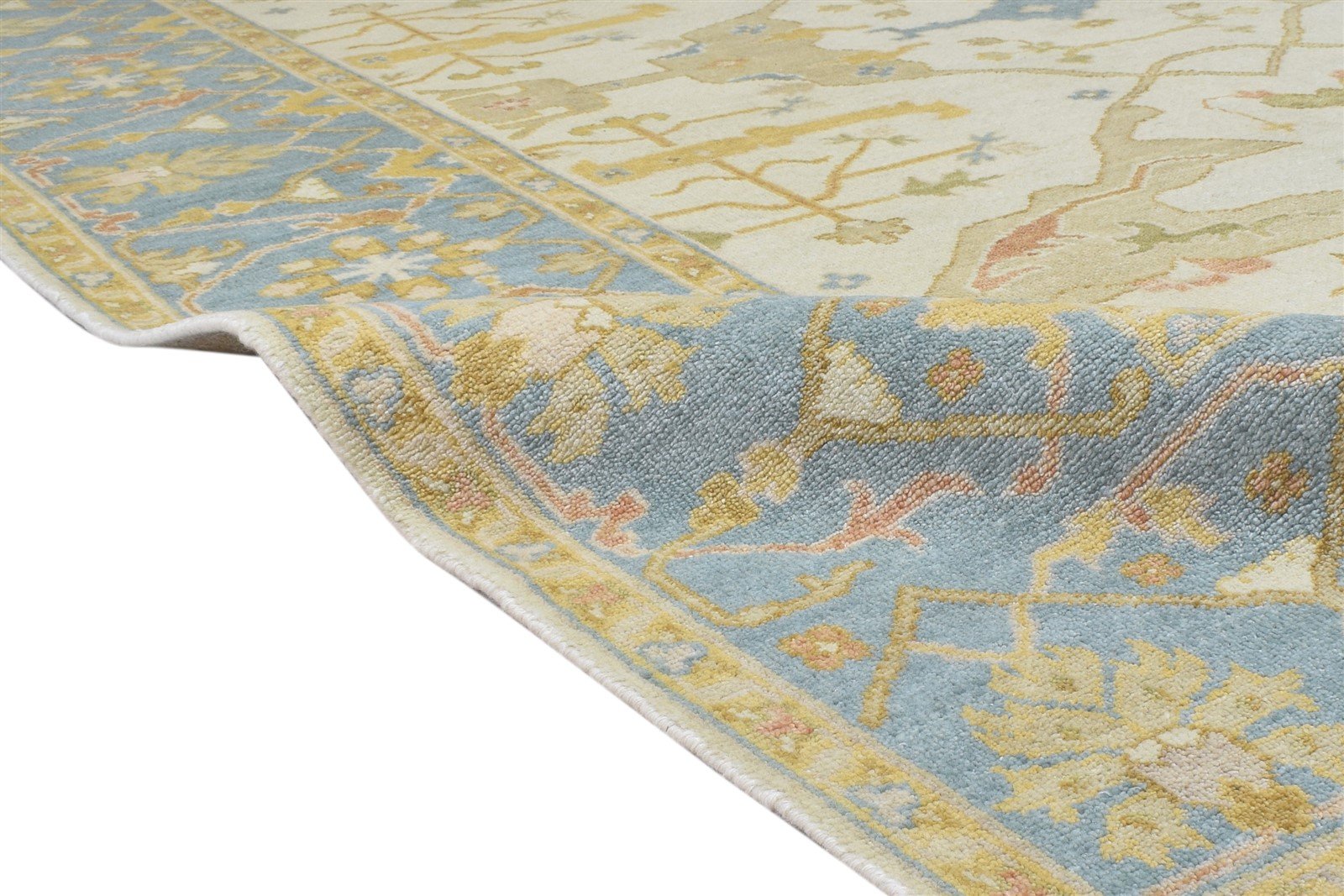 Wool Sand Rug 8' X 10' Persian Hand Knotted Oushak Oriental Large Carpet 7864182866069