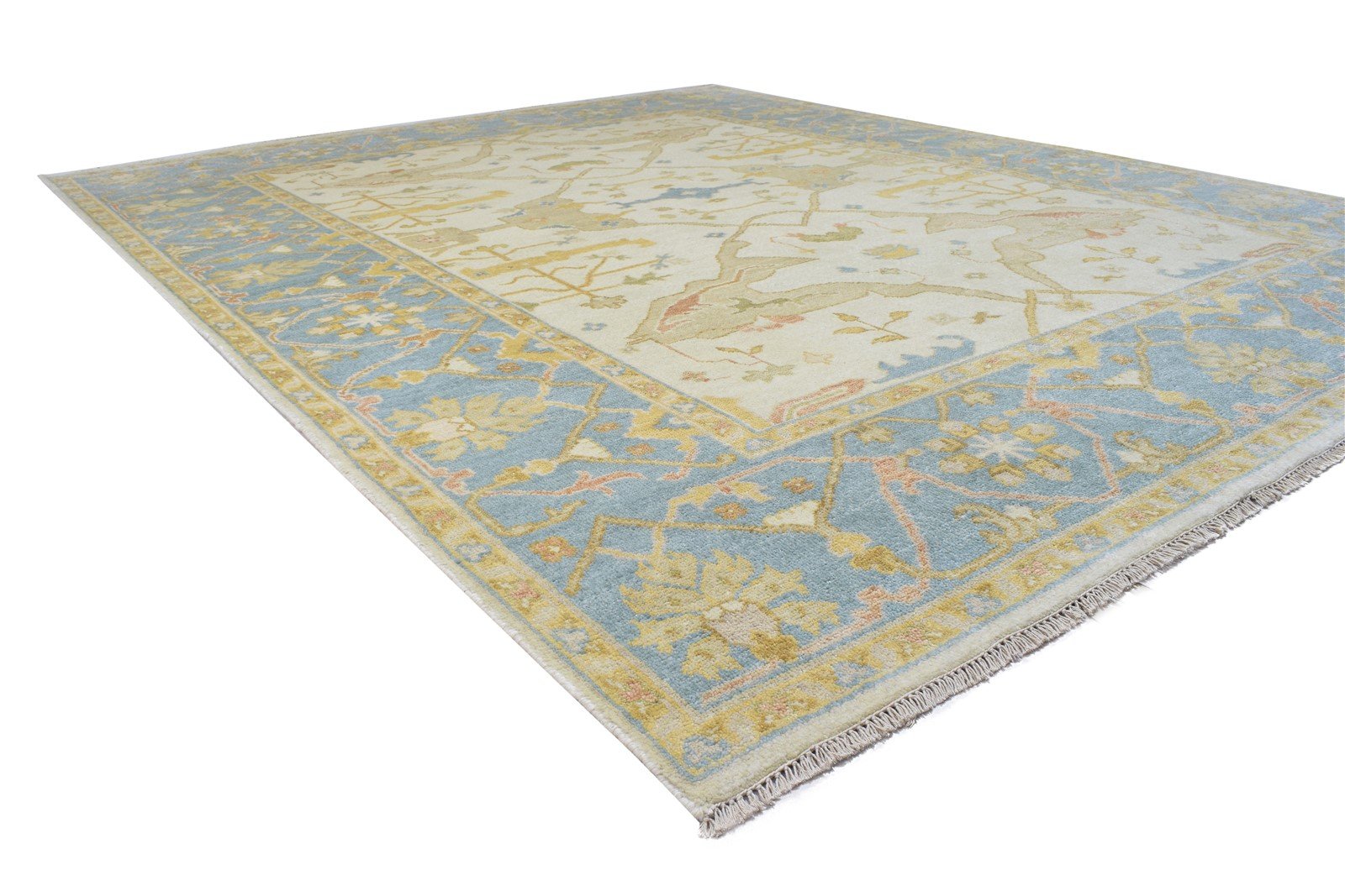 Wool Sand Rug 8' X 10' Persian Hand Knotted Oushak Oriental Large Carpet 7864182866069