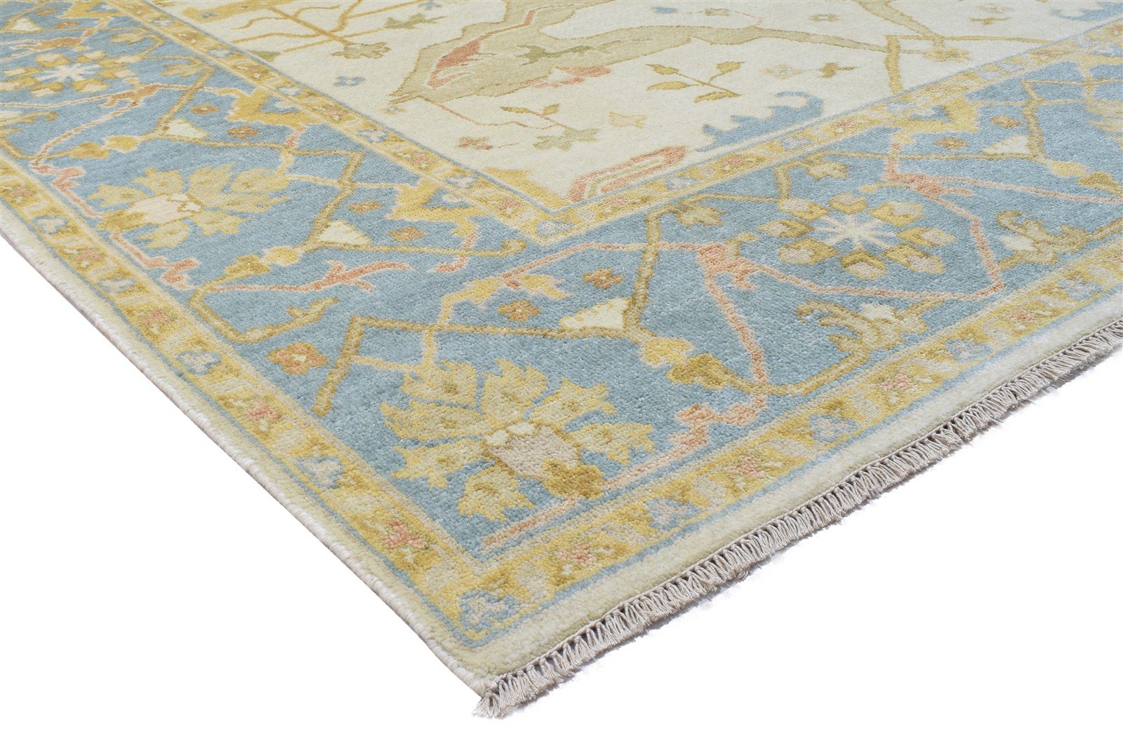 Wool Sand Rug 8' X 10' Persian Hand Knotted Oushak Oriental Large Carpet 7864182866069