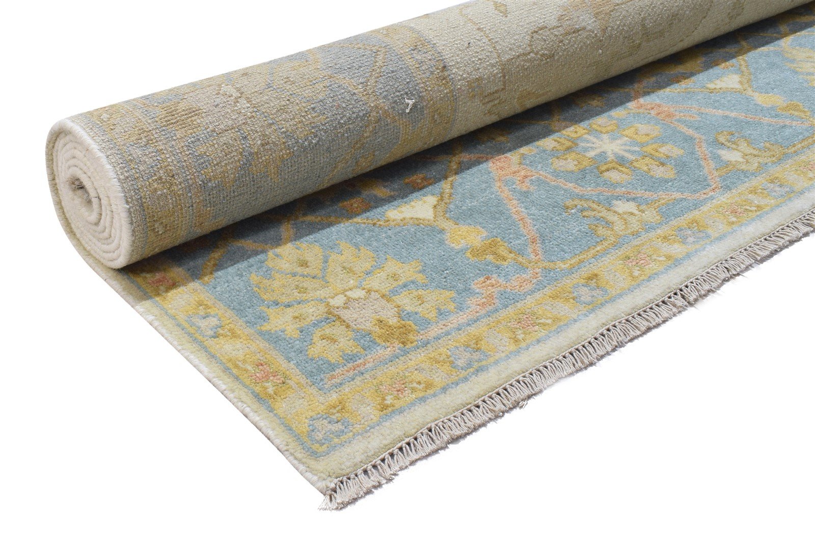 Wool Sand Rug 8' X 10' Persian Hand Knotted Oushak Oriental Large Carpet 7864182866069