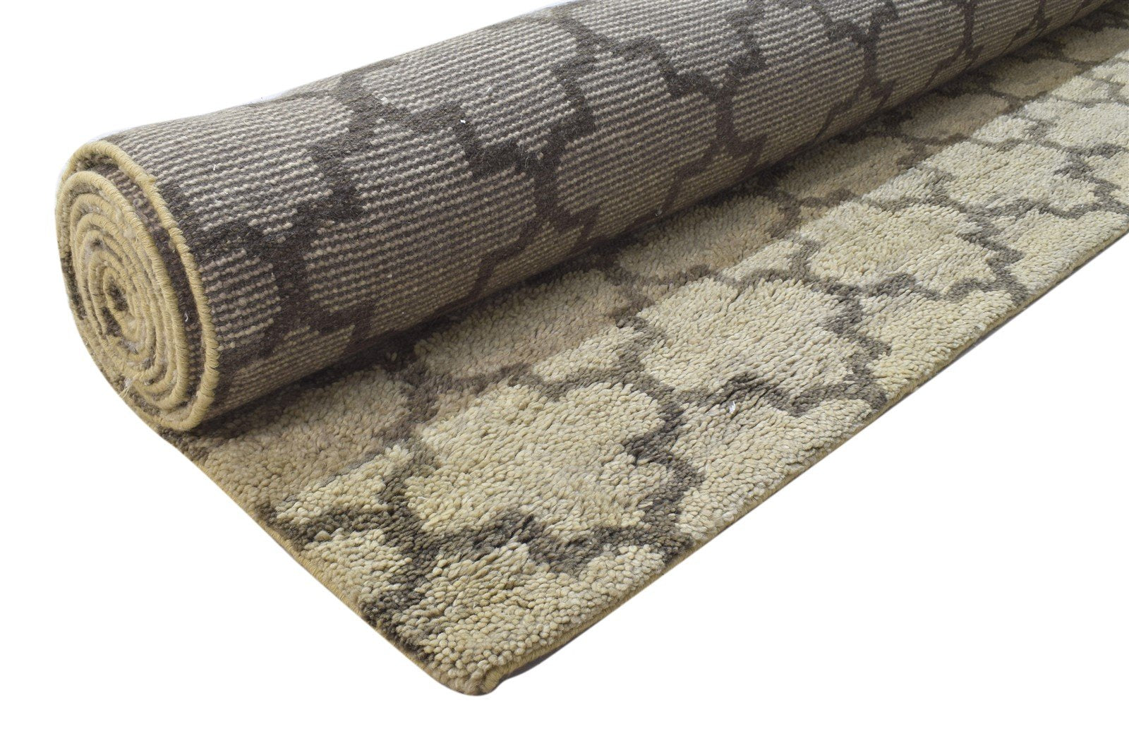 Wool Sand Rug 9' X 12' Persian Hand Knotted Moroccan Modern Extra Large Carpet 7864117559445