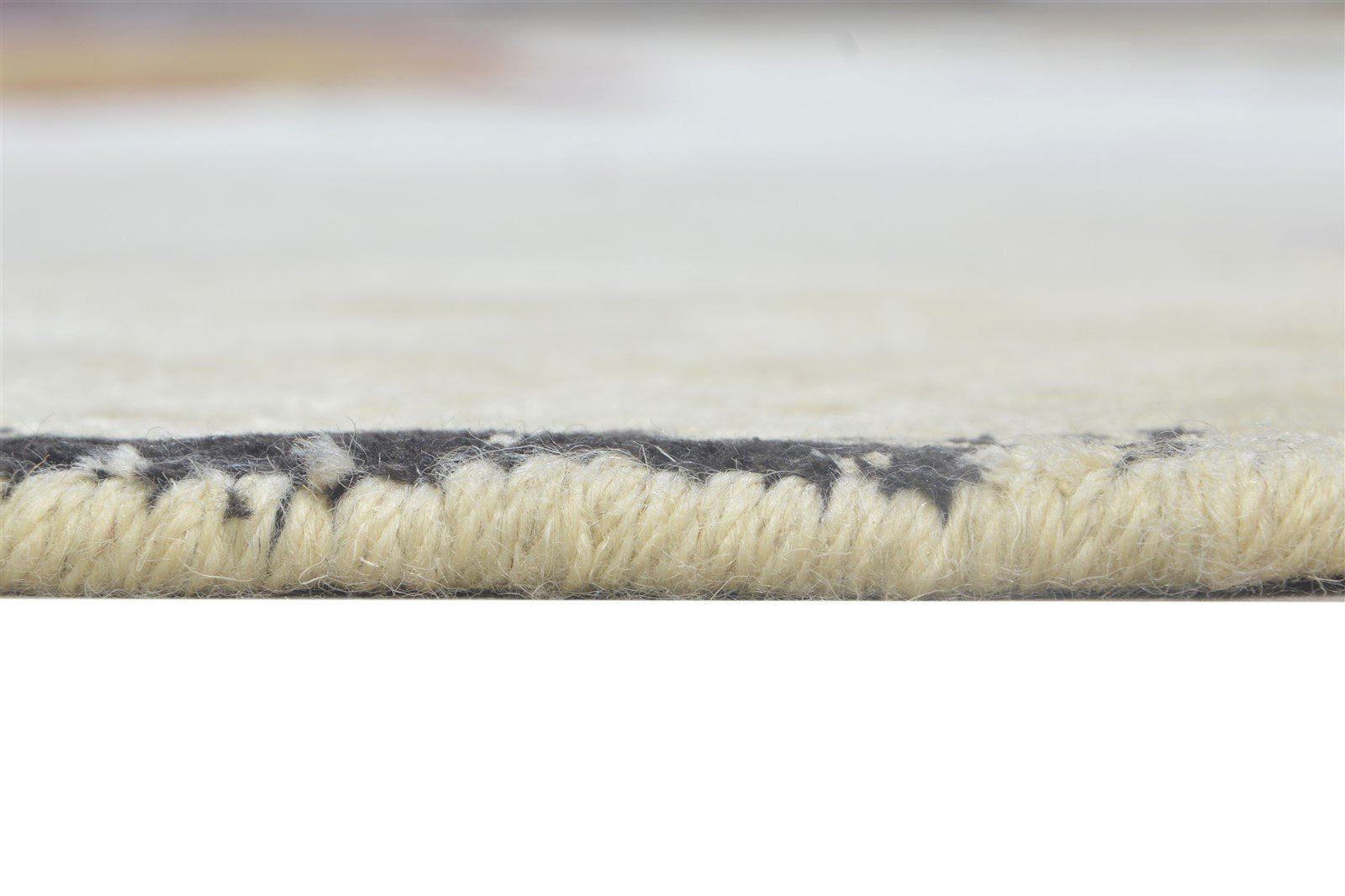 Wool / Silk Beige Rug 11X11 Modern Hand Knotted American Abstract Extra Large 7864616583317