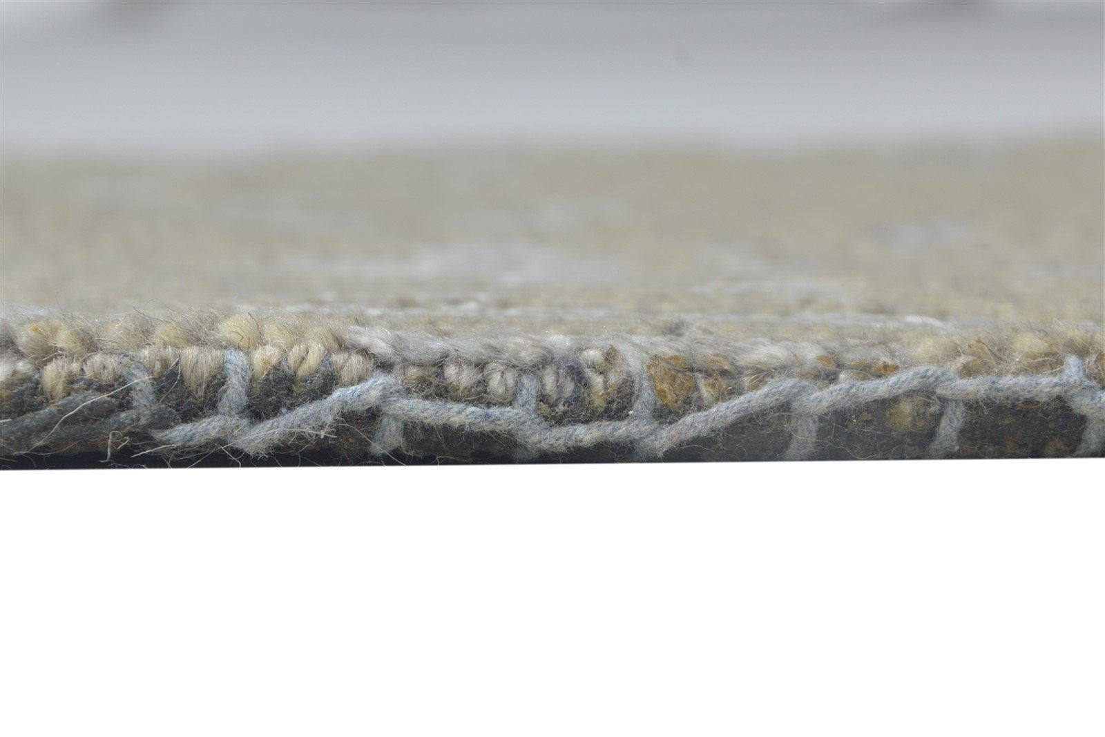 Wool / Silk Beige Rug 2' X 2' Modern Hand Knotted Moroccan Trellis Small Carpet 7864124309653