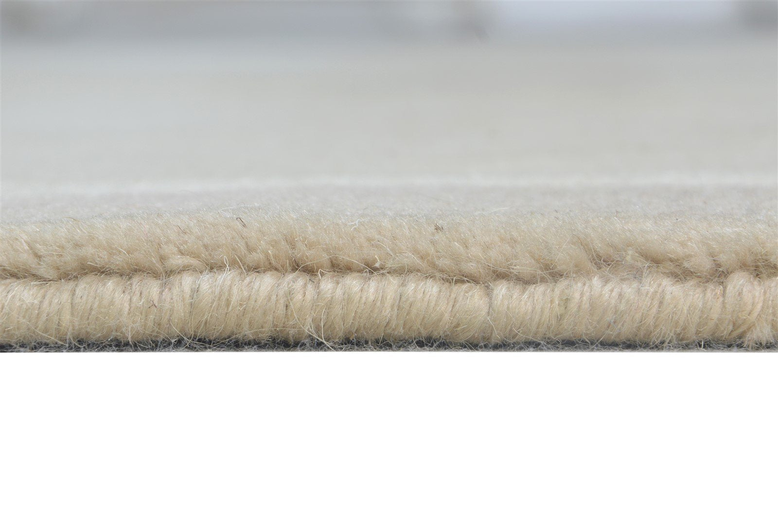 Wool / Silk Beige Rug 4X5 Modern Hand Knotted Scandinavian Bordered Room Size 7865108955285