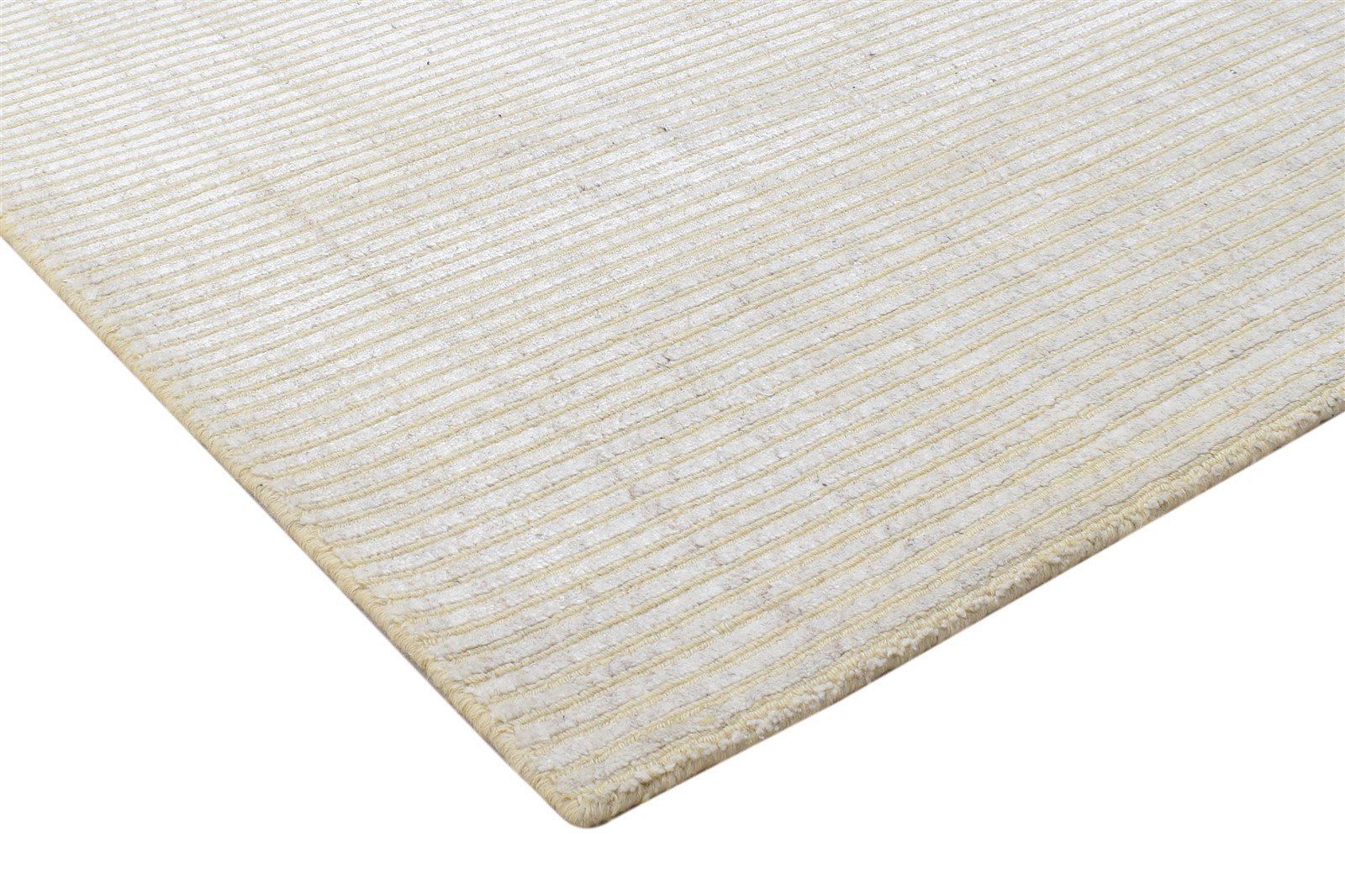 Wool / Silk Beige Rug 4X6 Modern Hand Woven Scandinavian Stars Room Size Carpet 7864312496277