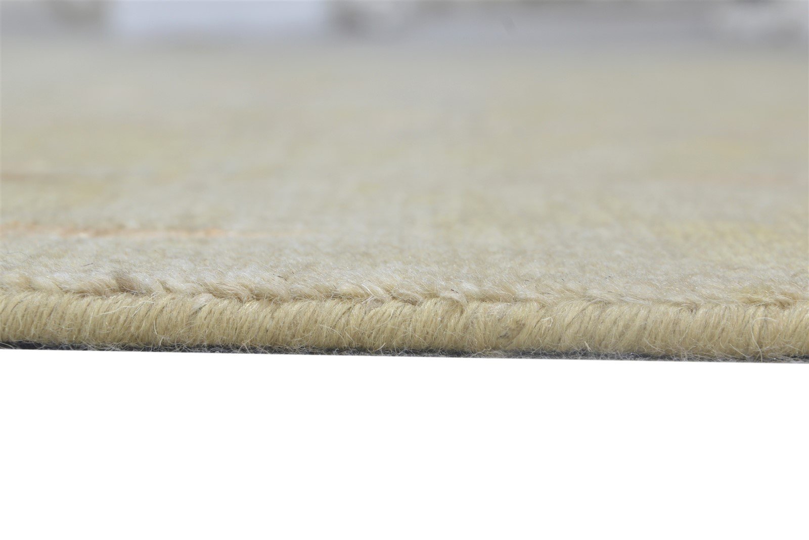 Wool / Silk Beige Rug 6X9 Modern Hand Knotted French Floral Room Size Carpet 7865097453717
