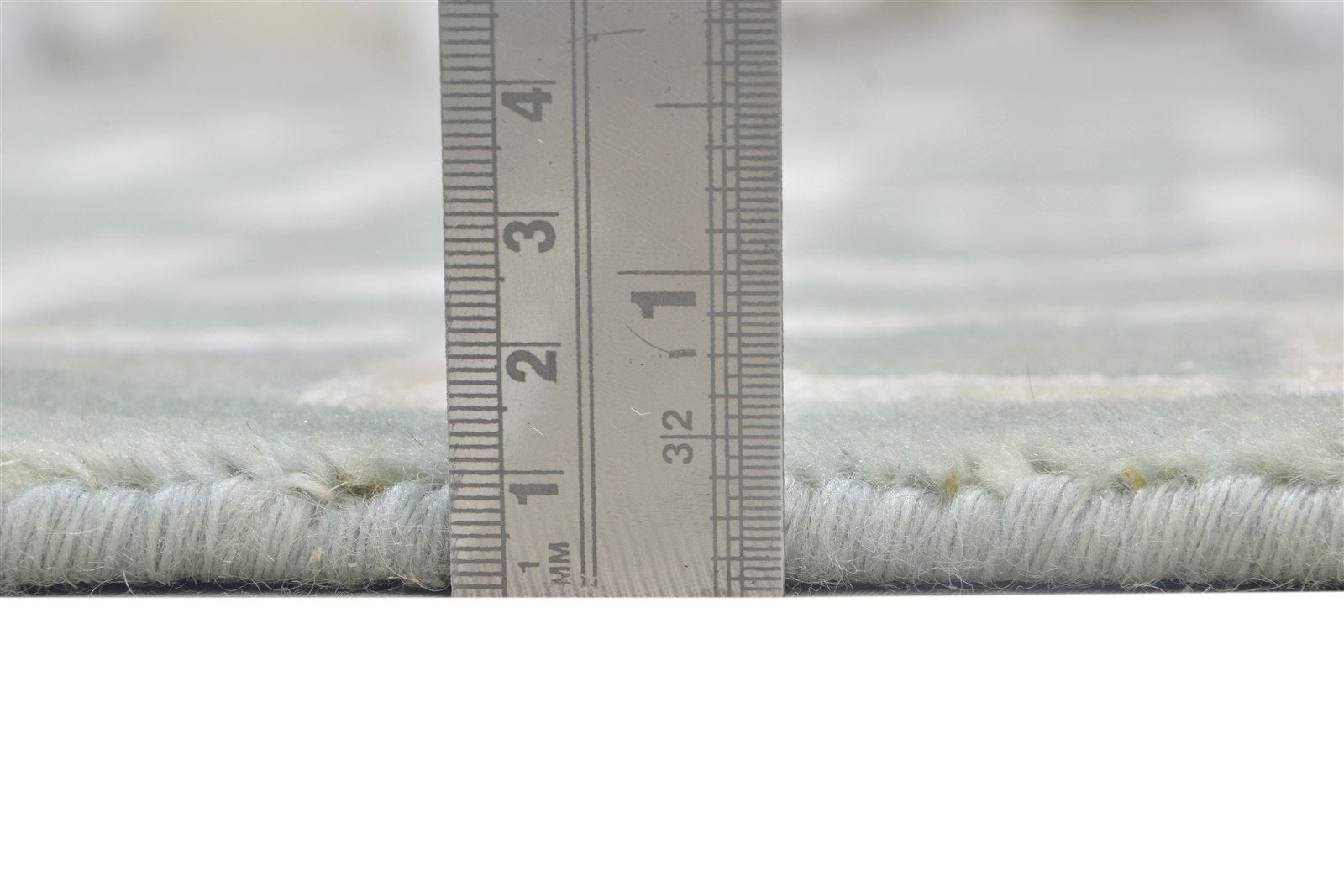 Wool Silk Blue Rug 4X6 Modern Jacquard Loom Scandinavian Trellis Room Size 7864146100373