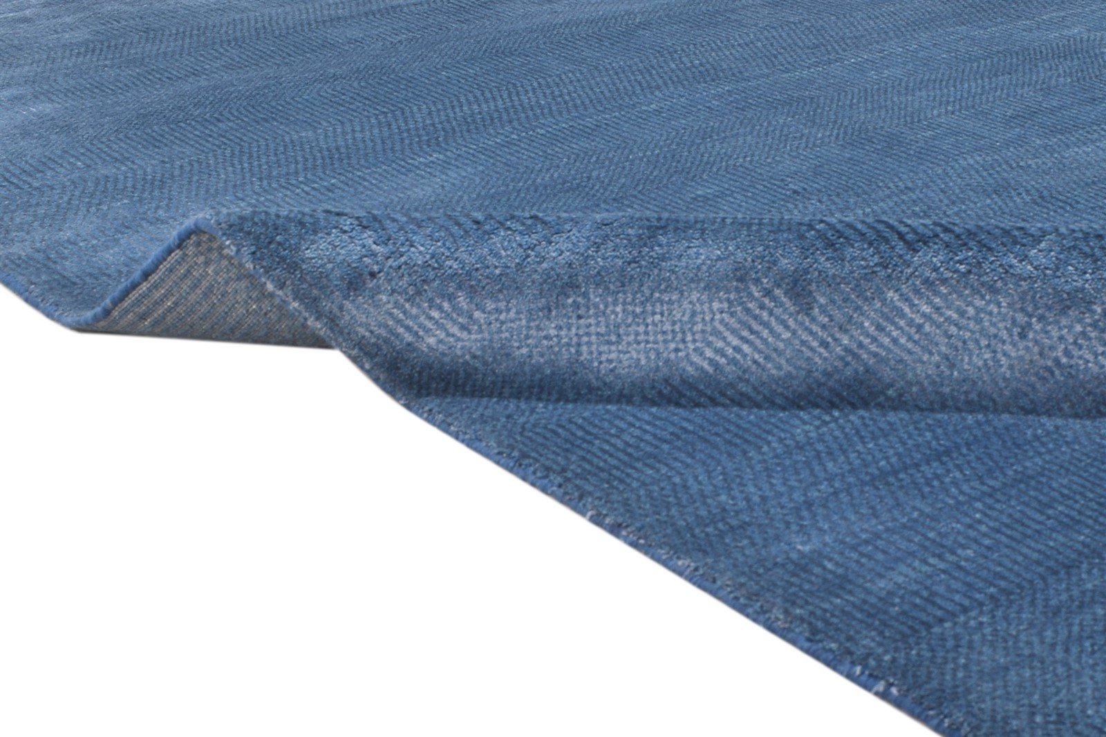Wool / Silk Blue Rug 5X7 Modern Handloom Moroccan Grass Trellis Room Size 7864151802005