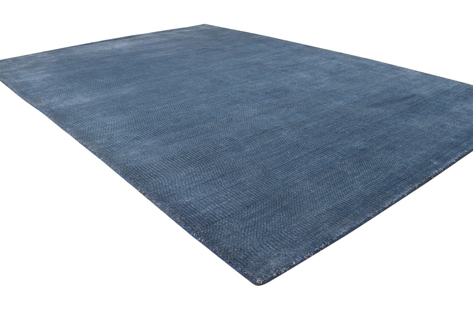 Wool / Silk Blue Rug 5X7 Modern Handloom Moroccan Grass Trellis Room Size 7864151802005
