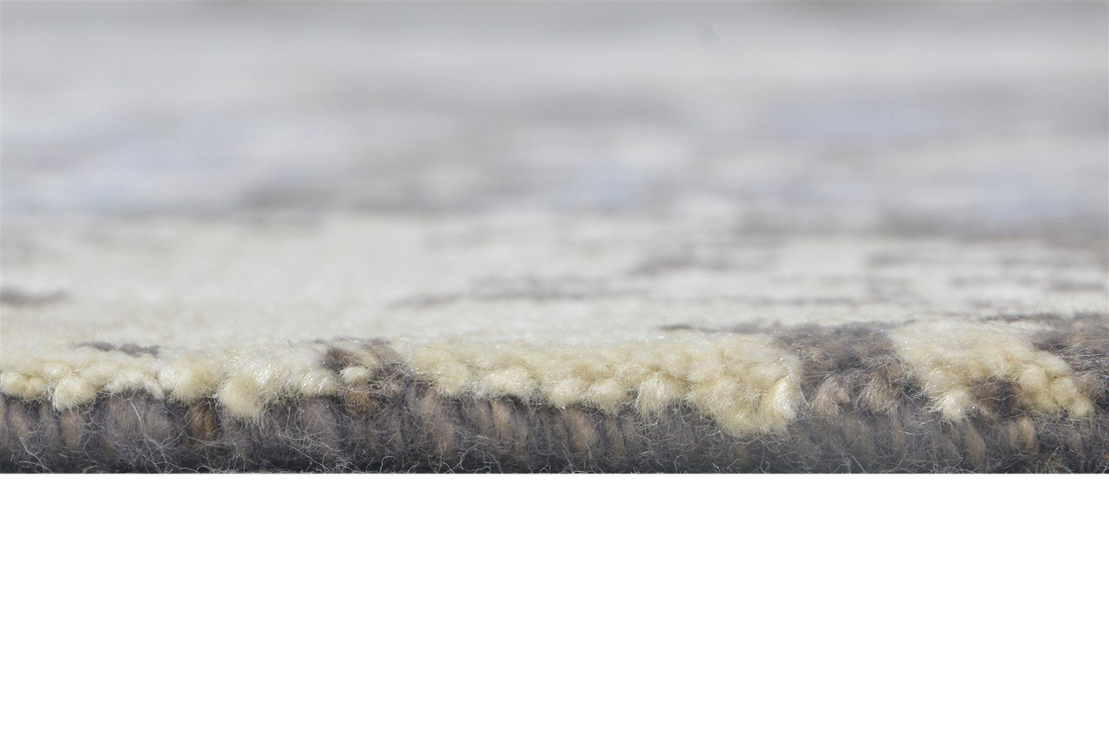 Wool / Silk Blue Rug 8' X 10' Modern Hand Knotted Indian Abstract Large Carpet 7864402641045