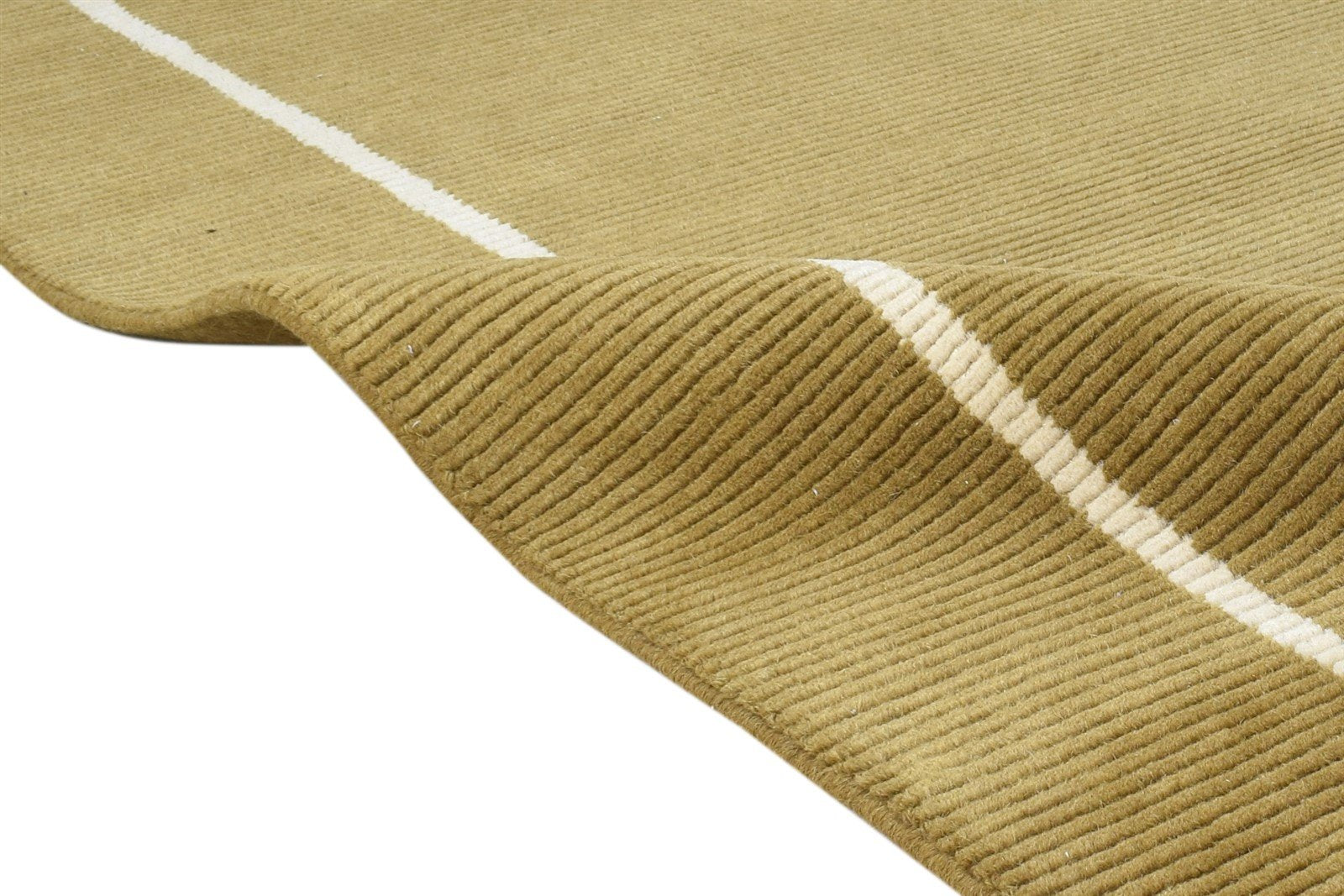 Wool / Silk Brown Rug 4X6 Modern Hand Knotted Scandinavian Bordered Room Size 7865108005013