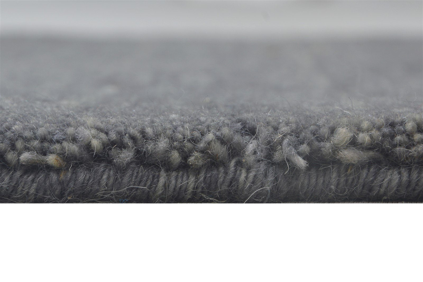 Wool / Silk Charcoal Rug 2X2 Modern Hand Knotted Scandinavian Solid Small 7864131747989