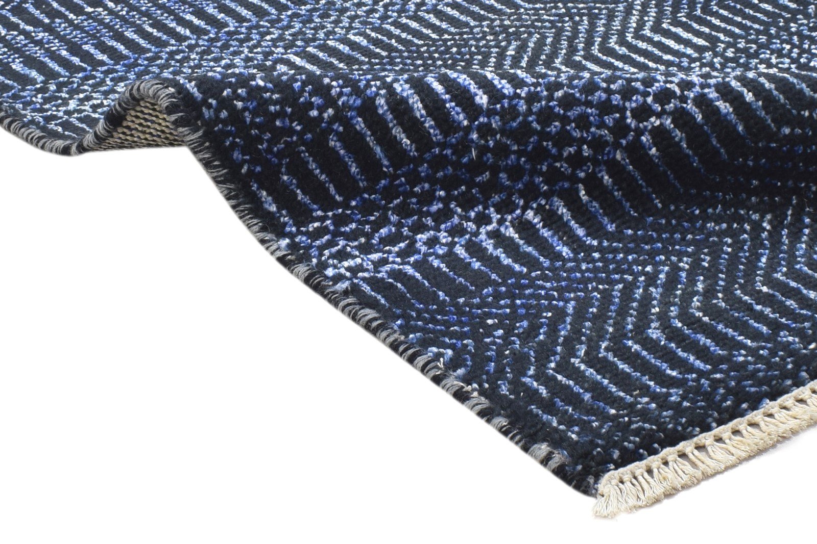 Wool / Silk Charcoal Rug 2X3 Modern Hand Knotted Grass Trellis Small Rug 7864198398101