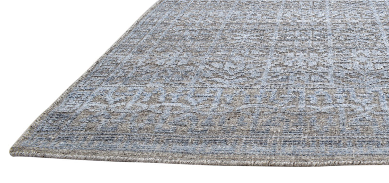 Wool Silk Charcoal Rug 5X8 Modern Hand Knotted Scandinavian Floral Room Size 7860678426773