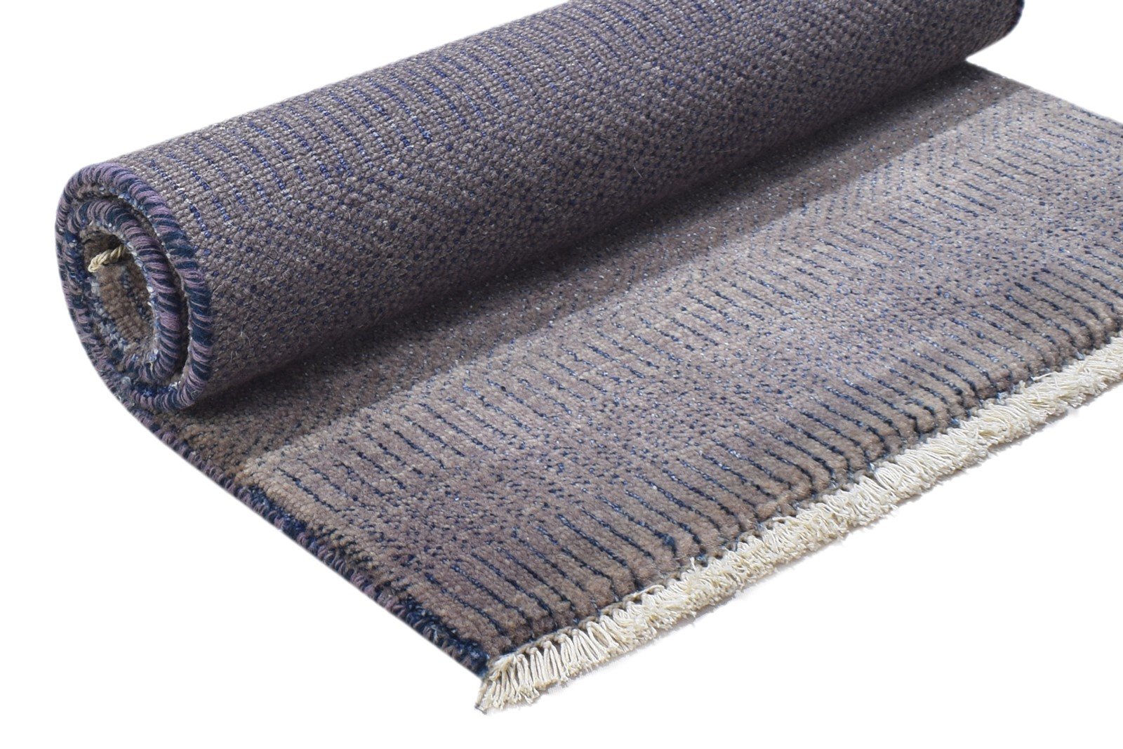 Wool / Silk Chocolate Rug 2X3 Modern Hand Knotted Grass Trellis Small Rug 7864196890773