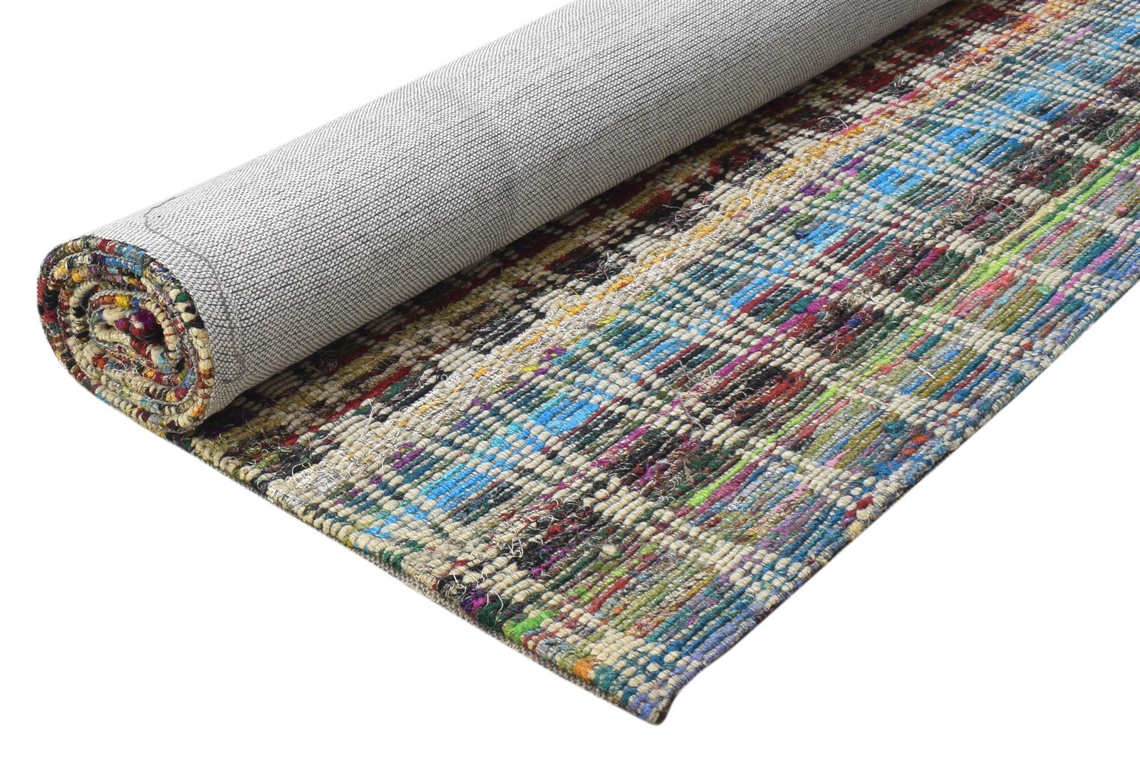 Wool / Silk Color Rug 5X7 Modern Jacquard Loom Bohemian Diamond Room Size 7864179556501
