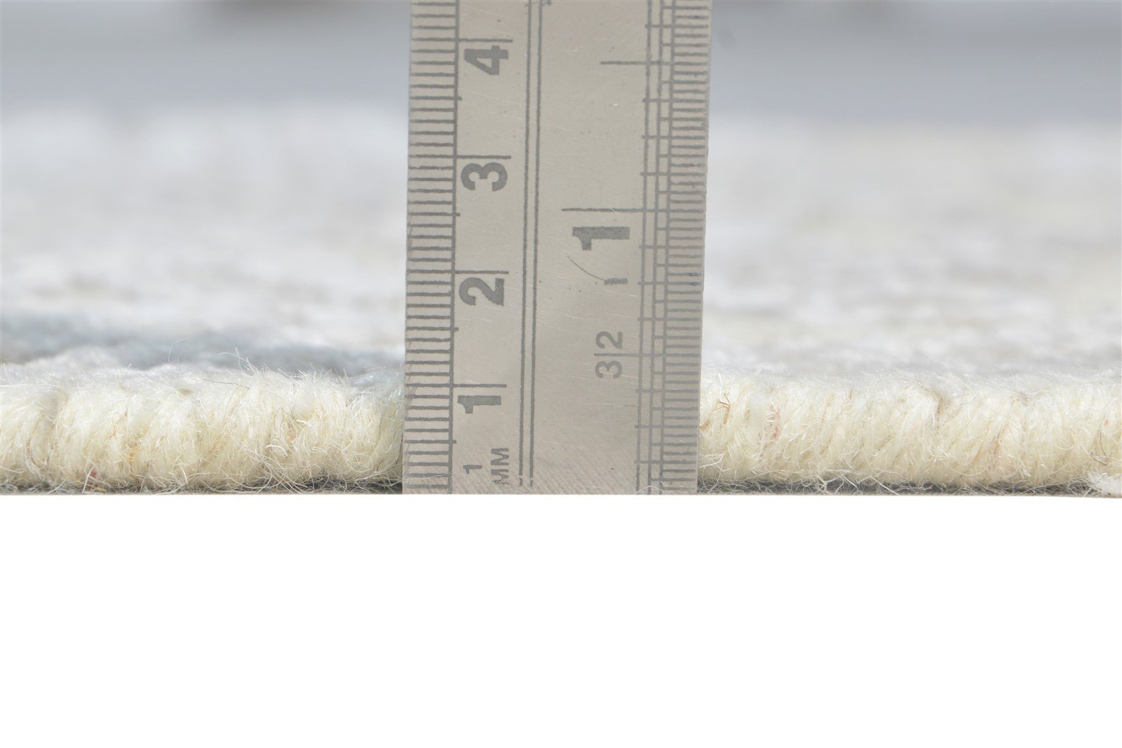 Wool Silk Cream Rug 2X3 Modern Hand Knotted Scandinavian Nordic Small Carpet 7865123176597