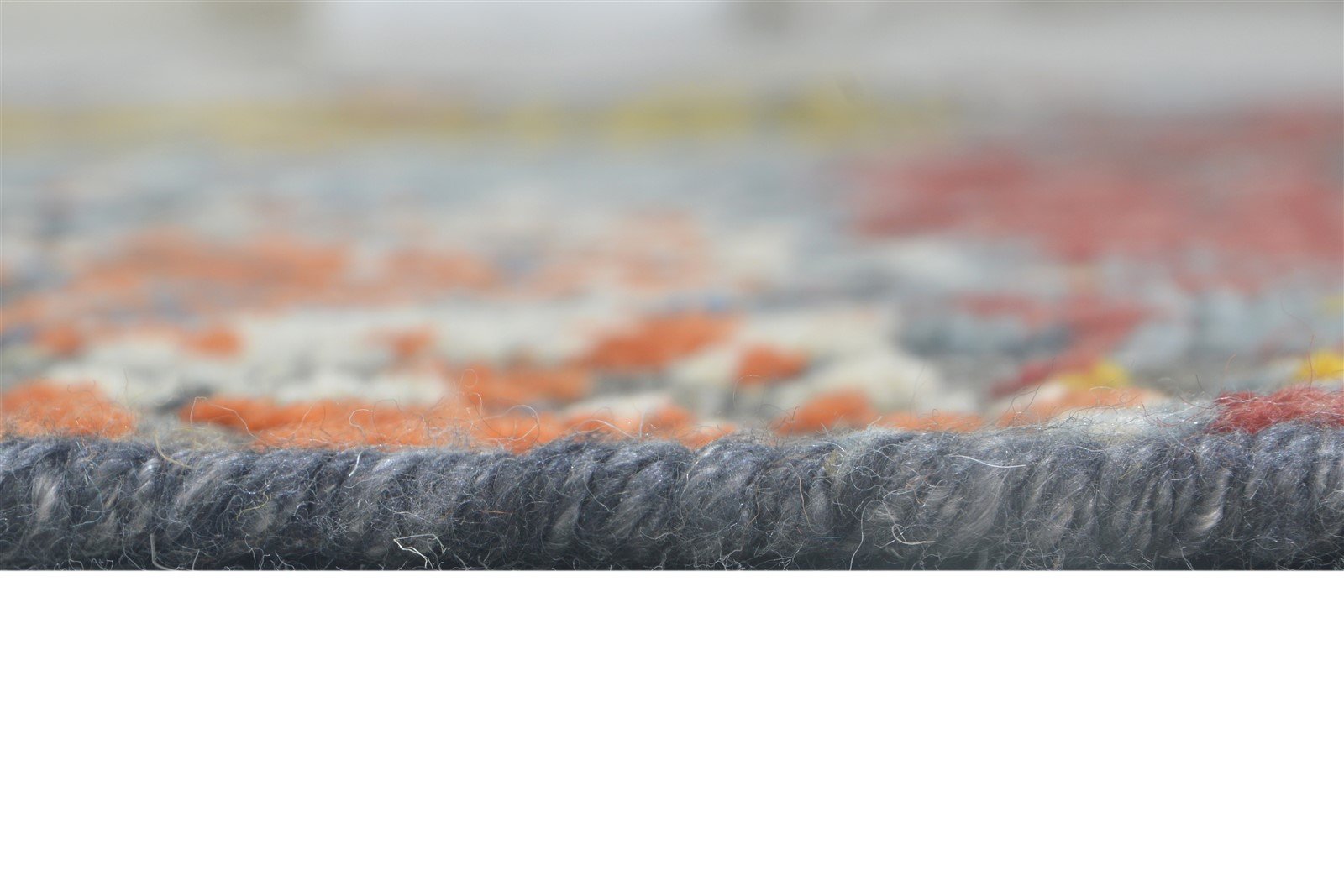 Wool / Silk Dark Grey Rug 5X8 Modern Hand Knotted Indian Abstract Room Size 7864431214741