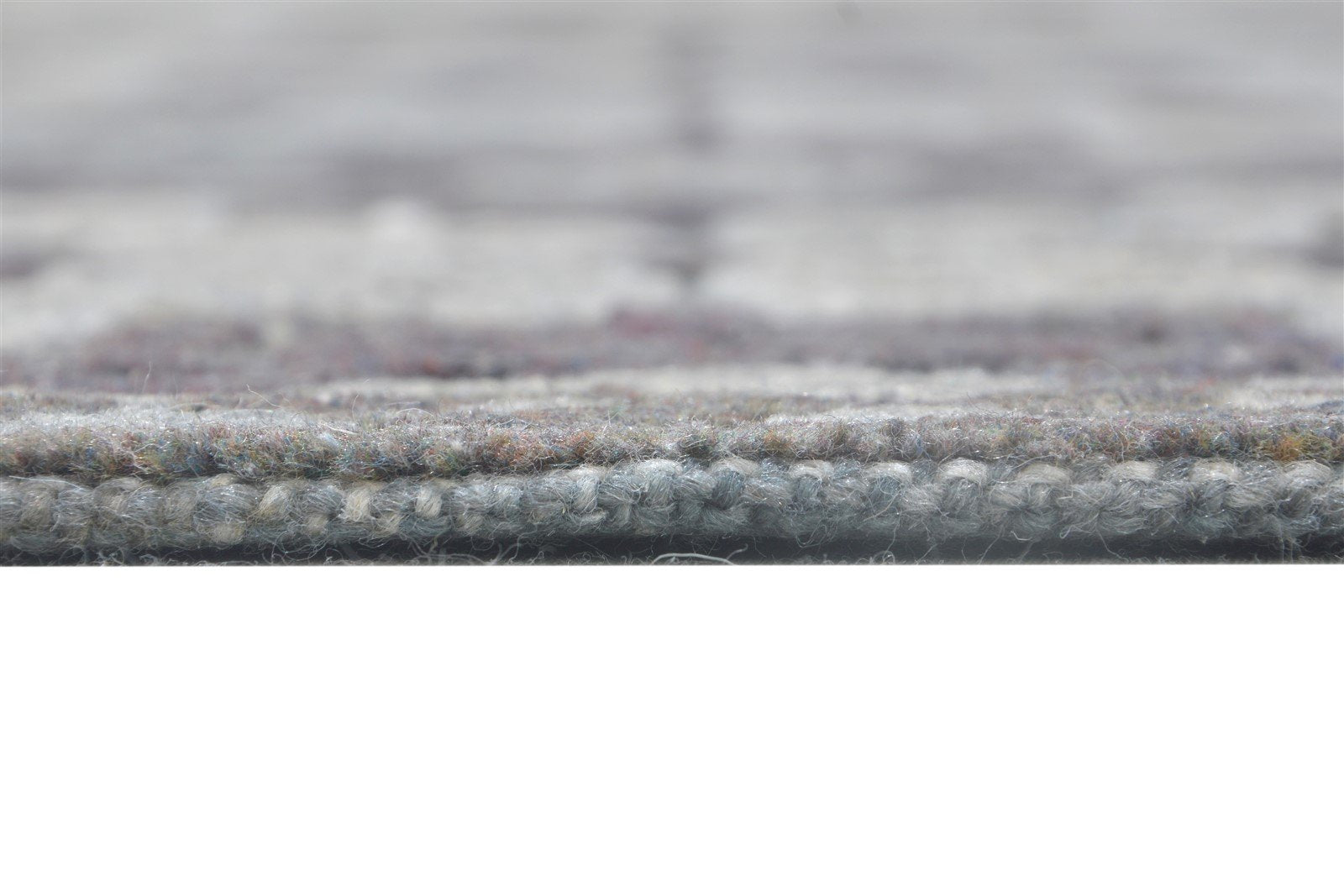 Wool Silk Dark Grey Rug 5X8 Modern Hand Tufted Scandinavian Geometric Room Size 7864329109653