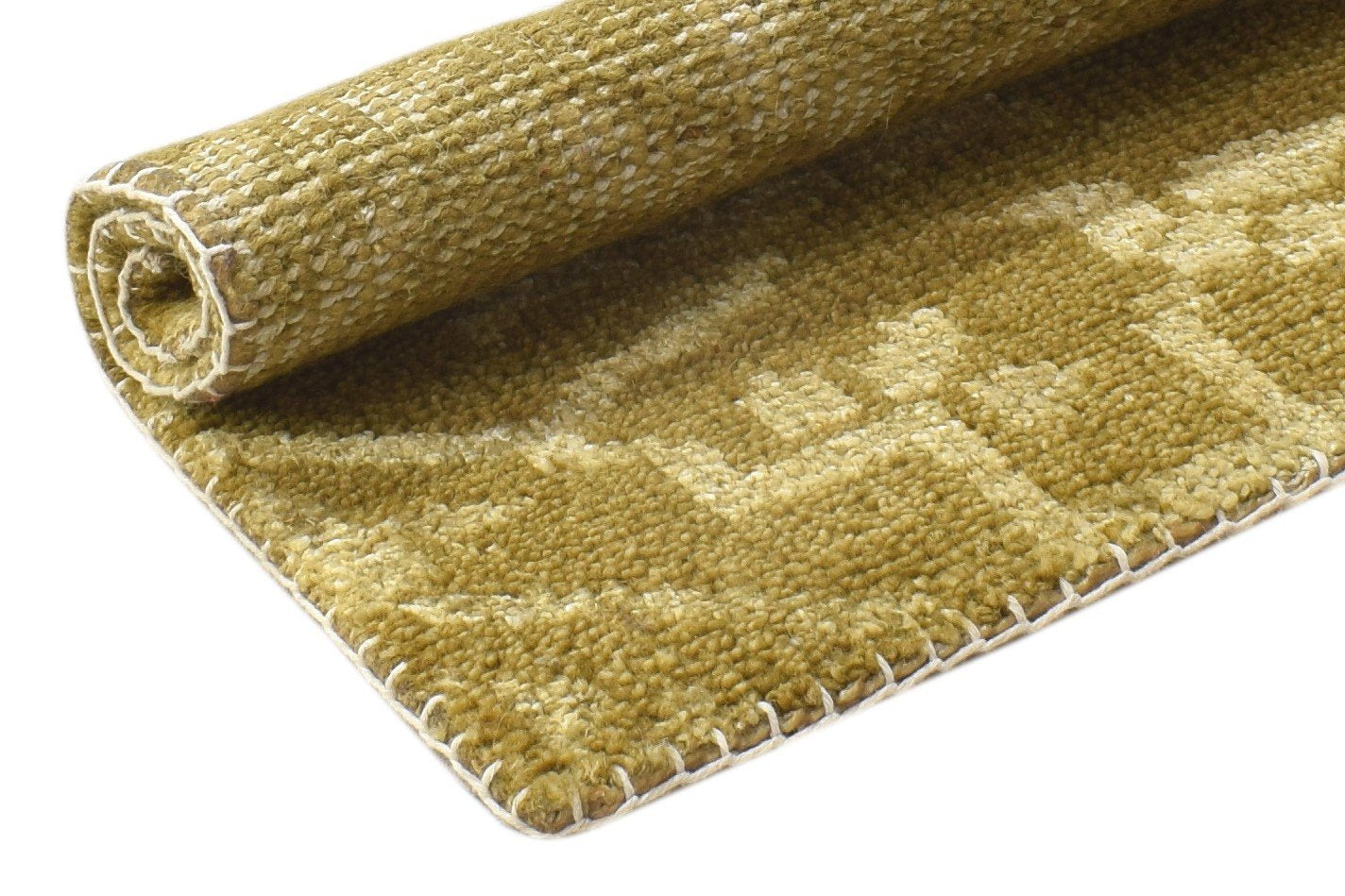 Wool / Silk Gold Rug 2' X 2' Modern Hand Knotted Moroccan Trellis Small Carpet 7864132534421