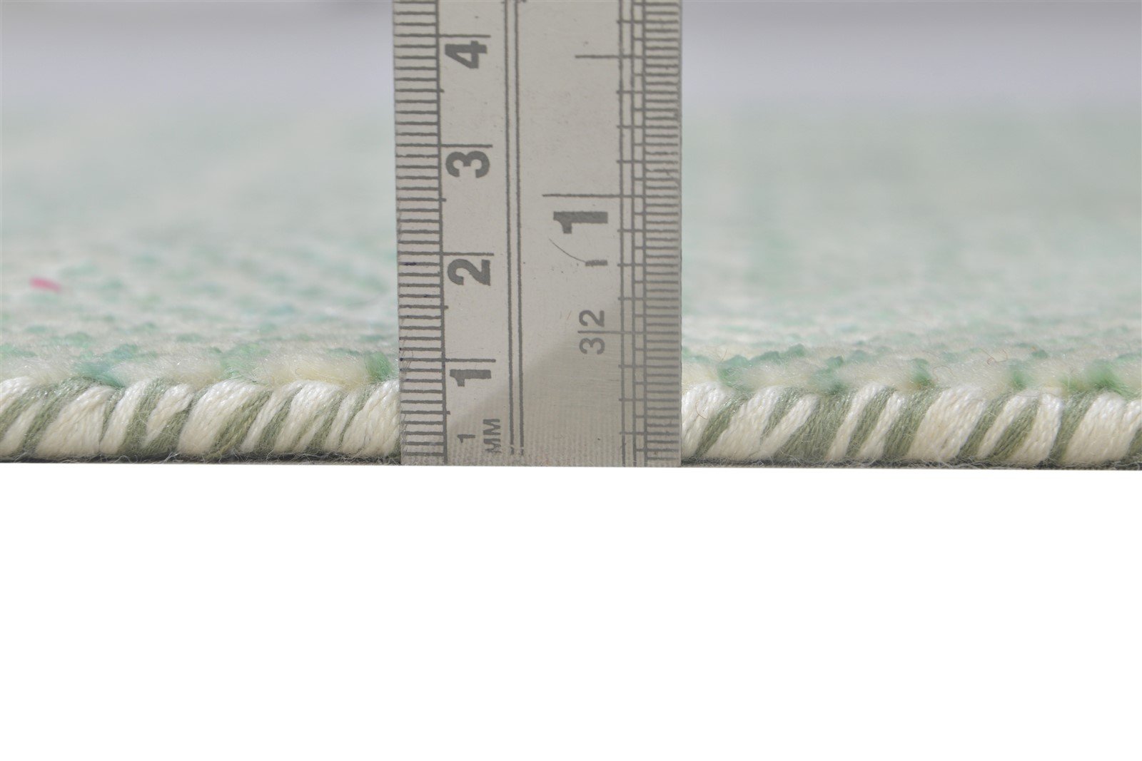 Wool / Silk Green Rug 2X3 Modern Hand Knotted Scandinavian Grass Trellis Small 7864217043093
